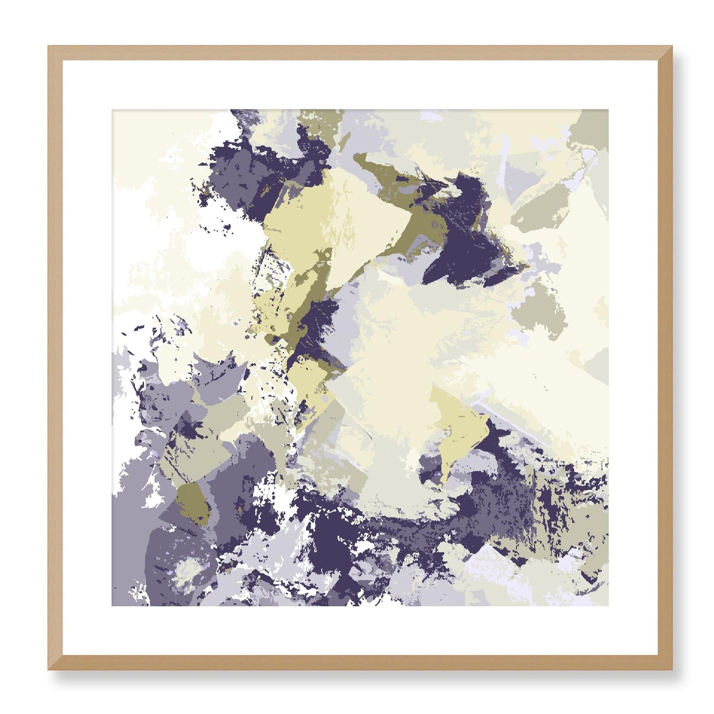 Framed Graphic Art Print, White Mat - 8x8 12x12 16x16 20x20 24x24 28x28 inches | FPS-1263-7691, Prints, Graphic art, Natural Frame, 61 x 61 cm ,24 x 24 inches