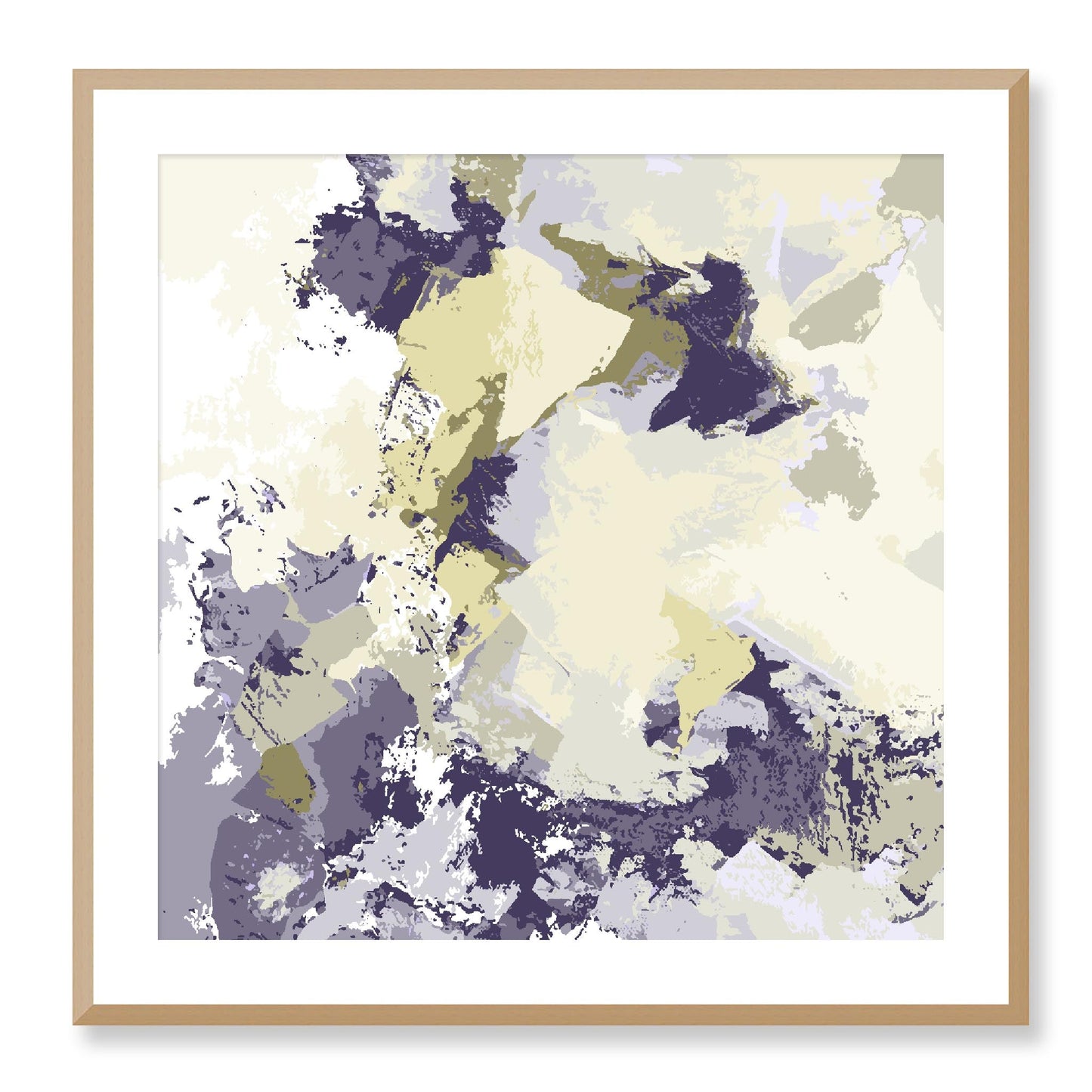 Framed Graphic Art Print, White Mat - 8x8 12x12 16x16 20x20 24x24 28x28 inches | FPS-1263-7691, Prints, Graphic art, Natural Frame, 71 x 71 cm ,28 x 28 inches