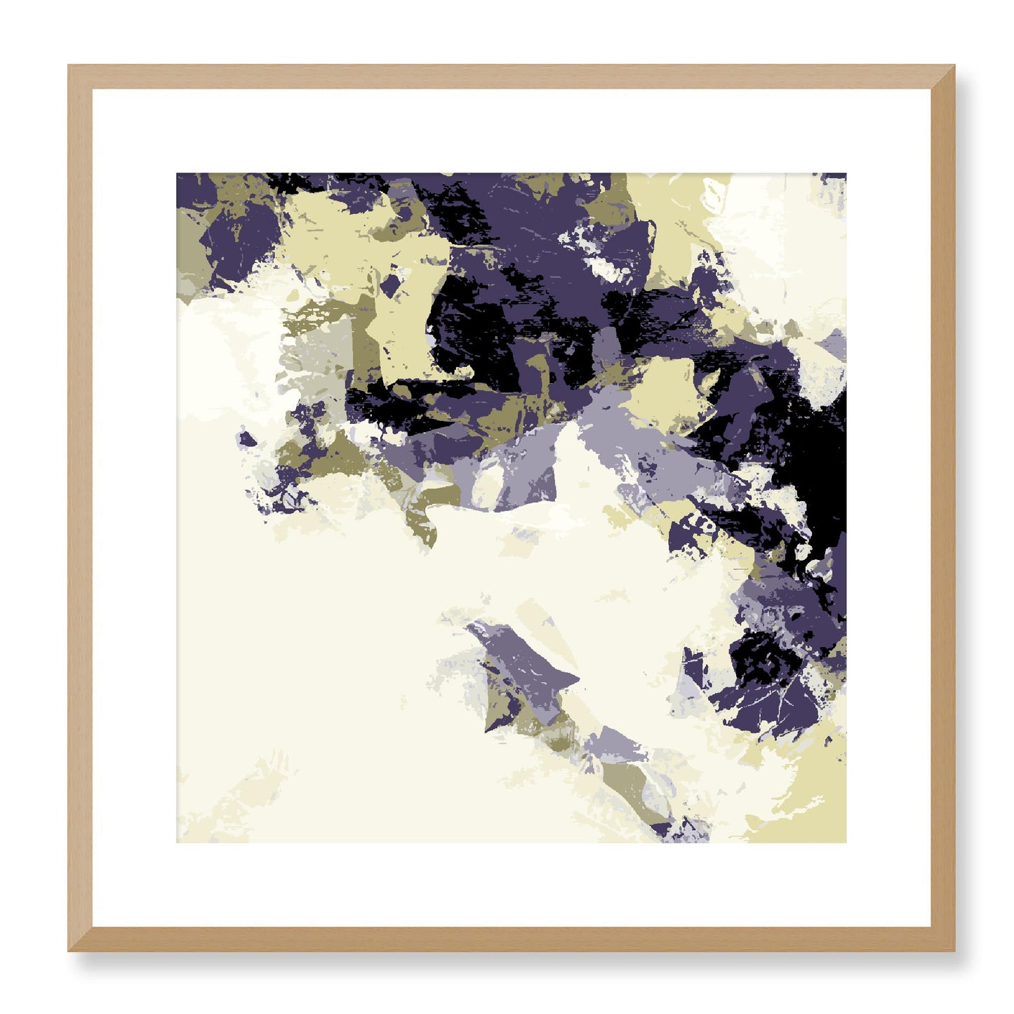 Framed Graphic Art Print, White Mat - 8x8 12x12 16x16 20x20 24x24 28x28 inches | FPS-1261-7693, Prints, Graphic art, Natural Frame, 51 x 51 cm ,20 x 20 inches