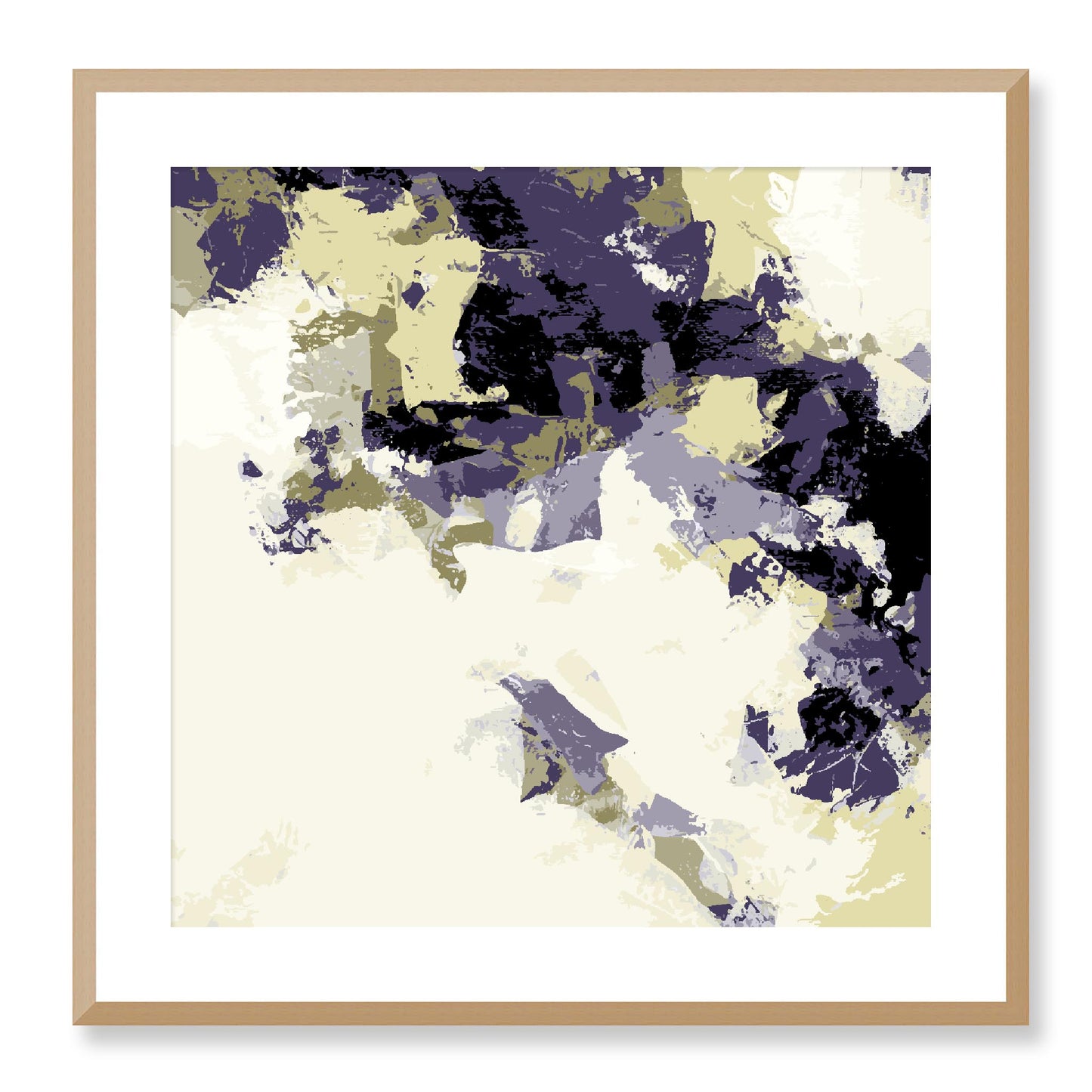 Framed Graphic Art Print, White Mat - 8x8 12x12 16x16 20x20 24x24 28x28 inches | FPS-1261-7693, Prints, Graphic art, Natural Frame, 61 x 61 cm ,24 x 24 inches