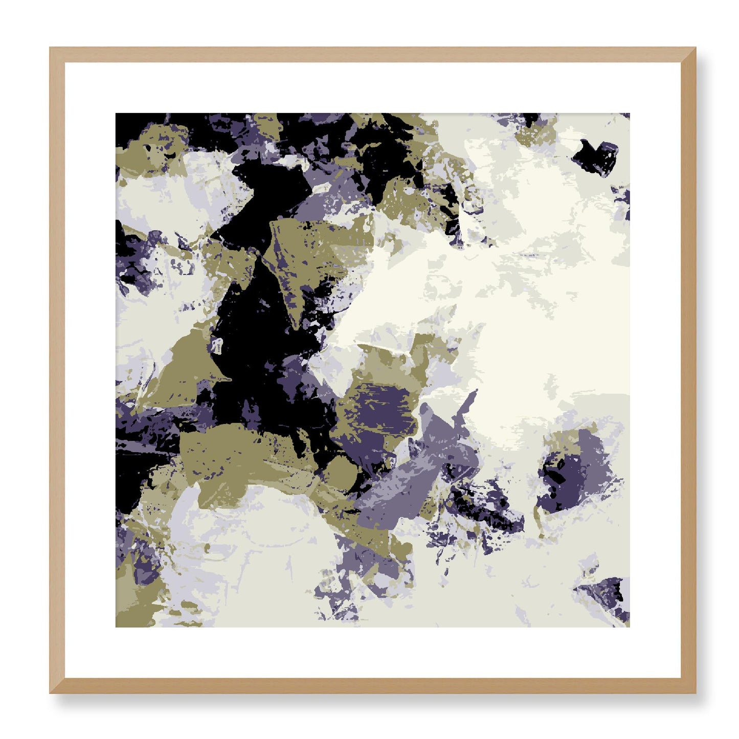 Framed Graphic Art Print, White Mat - 8x8 12x12 16x16 20x20 24x24 28x28 inches | FPS-1261-7695, Prints, Graphic art, Natural Frame, 61 x 61 cm ,24 x 24 inches