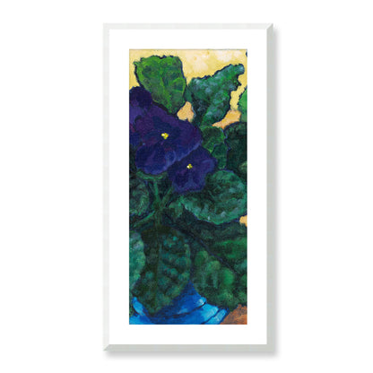 Framed Fine Art Print, White Mat - 16x32 inches | African Violets, FPT-1090-1107, Prints, Fine art, White Frame, 41 x 81 cm ,16 x 32 inches