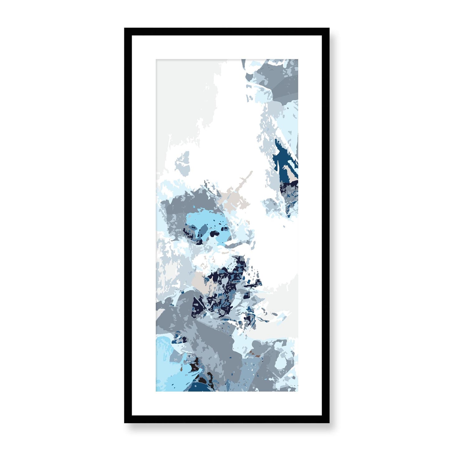 Framed Graphic Art Print, White Mat - 16x33 inches | FP-1152-7694, Prints, Graphic art, Black Frame, 41 x 81 cm ,16 x 32 inches