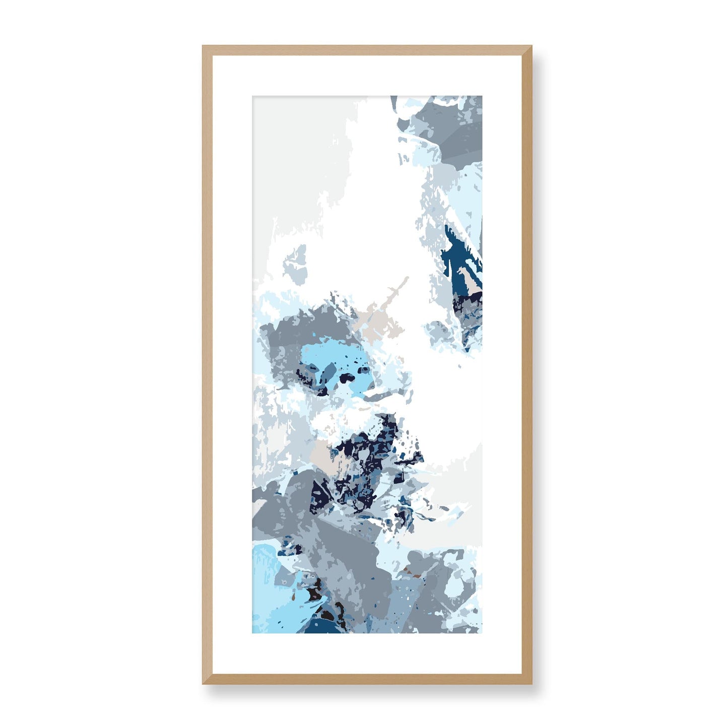 Framed Graphic Art Print, White Mat - 16x33 inches | FP-1153-7694, Prints, Graphic art, Natural Frame, 41 x 81 cm ,16 x 32 inches