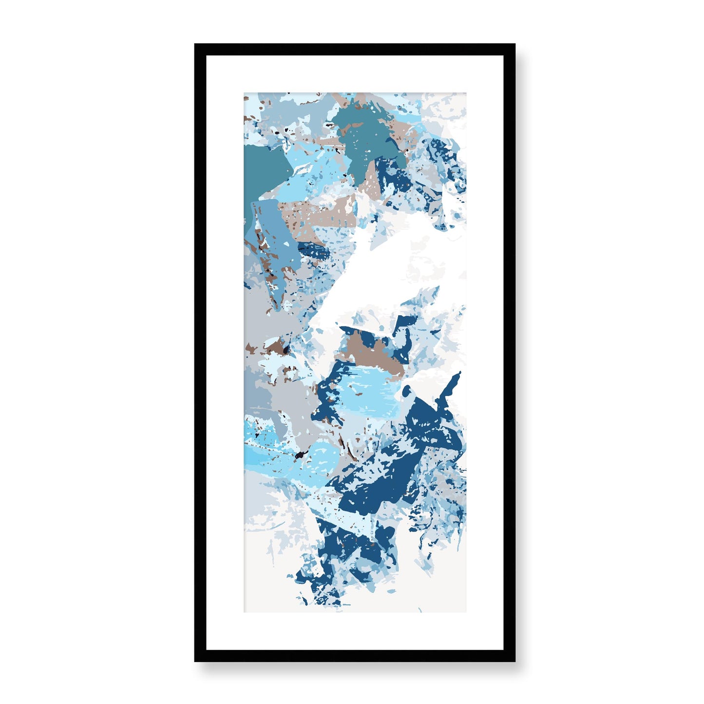 Framed Graphic Art Print, White Mat - 16x33 inches | FP-1151-7695, Prints, Graphic art, Black Frame, 41 x 81 cm ,16 x 32 inches
