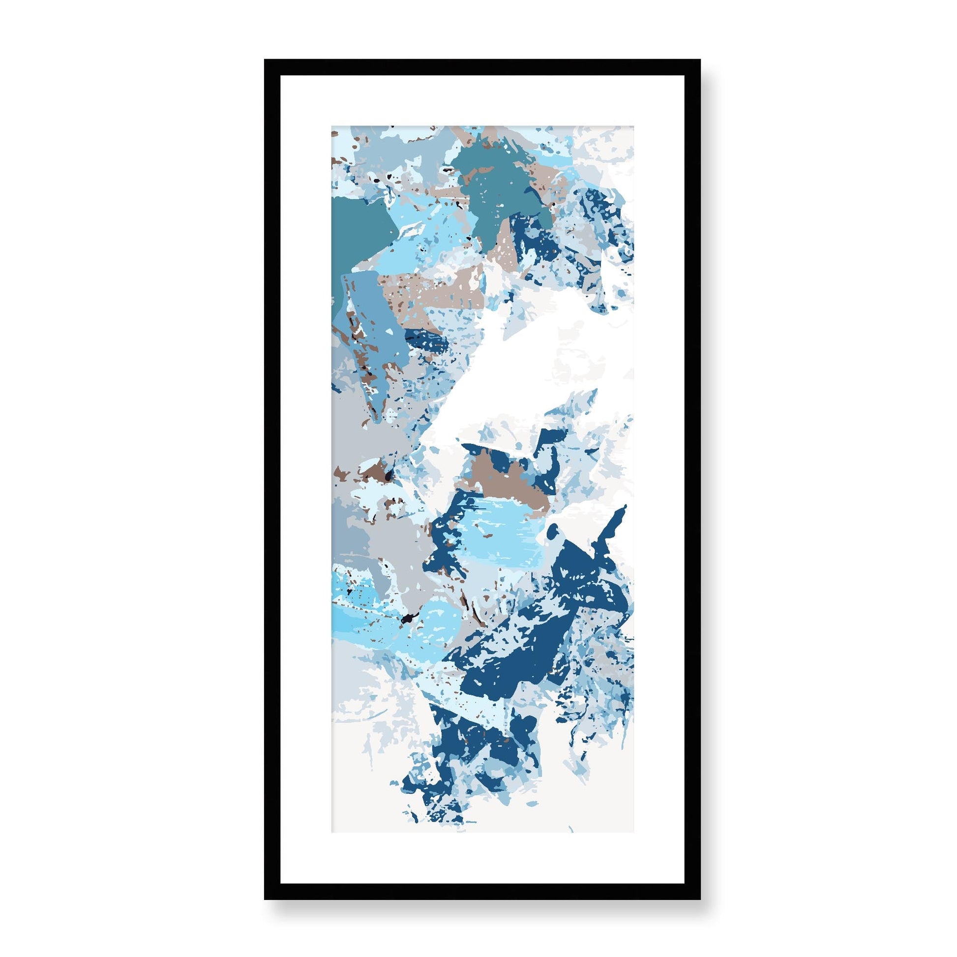 Framed Graphic Art Print, White Mat - 16x33 inches | FP-1152-7695, Prints, Graphic art, Black Frame, 41 x 81 cm ,16 x 32 inches