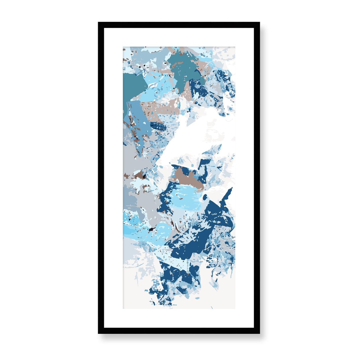Framed Graphic Art Print, White Mat - 16x33 inches | FP-1153-7695, Prints, Graphic art, Black Frame, 41 x 81 cm ,16 x 32 inches