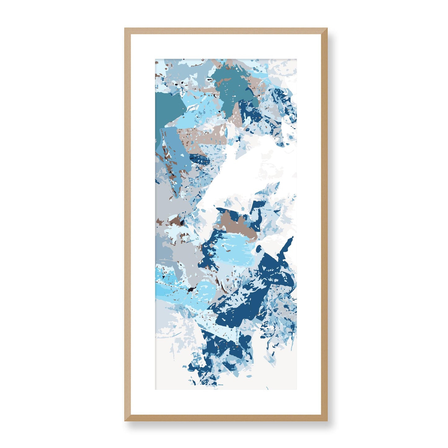 Framed Graphic Art Print, White Mat - 16x33 inches | FP-1151-7695, Prints, Graphic art, Natural Frame, 41 x 81 cm ,16 x 32 inches