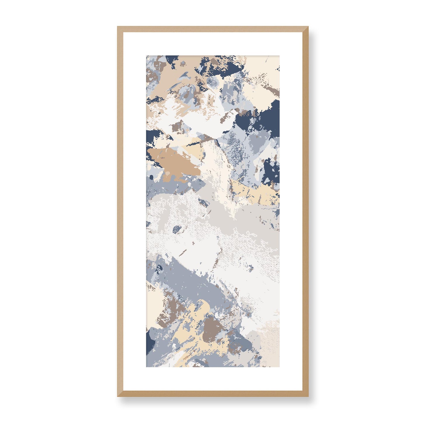 Framed Graphic Art Print, White Mat - 16x33 inches | FP-1163-7689, Prints, Graphic art, Natural Frame, 41 x 81 cm ,16 x 32 inches