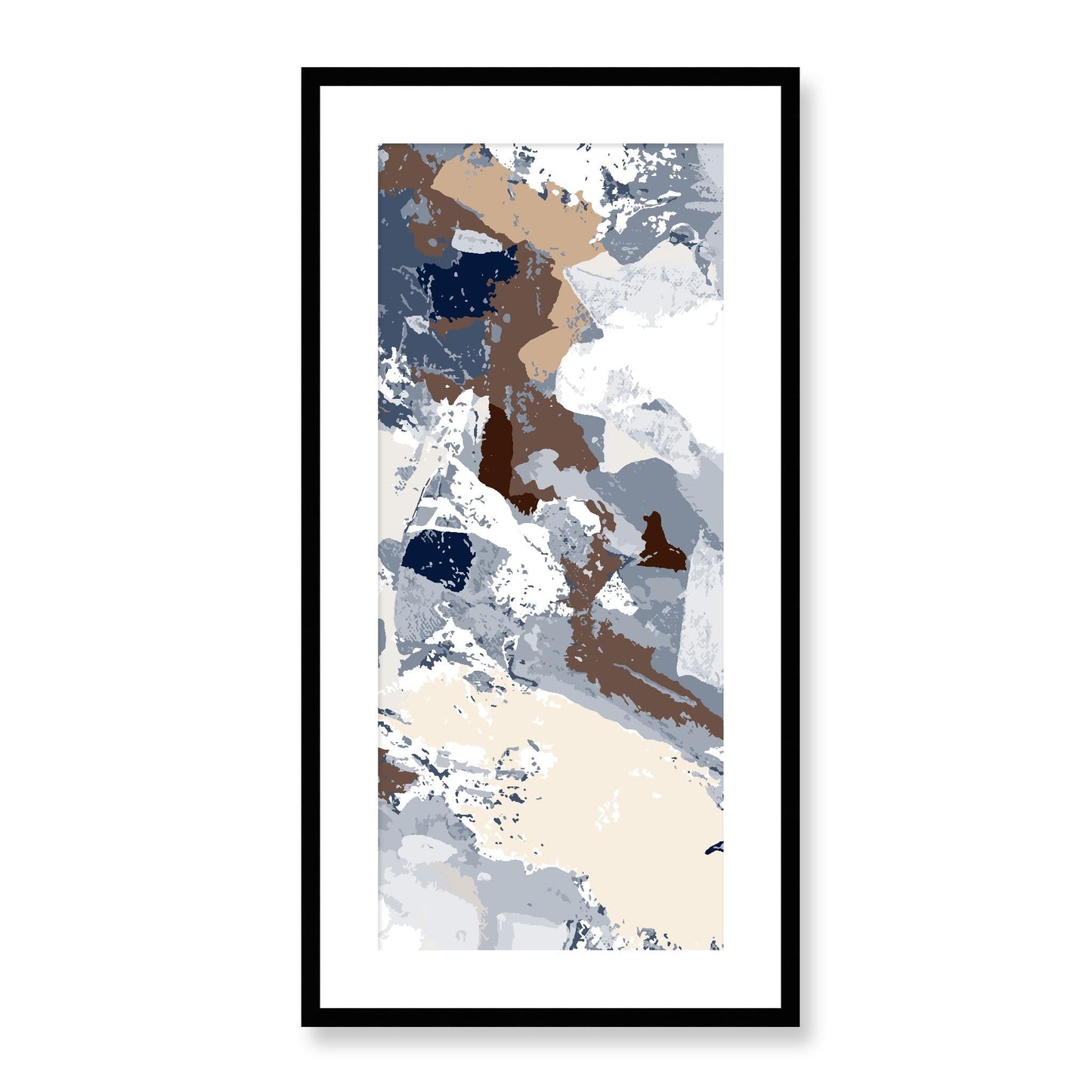 Framed Graphic Art Print, White Mat - 16x33 inches | FP-1162-7690, Prints, Graphic art, Black Frame, 41 x 81 cm ,16 x 32 inches