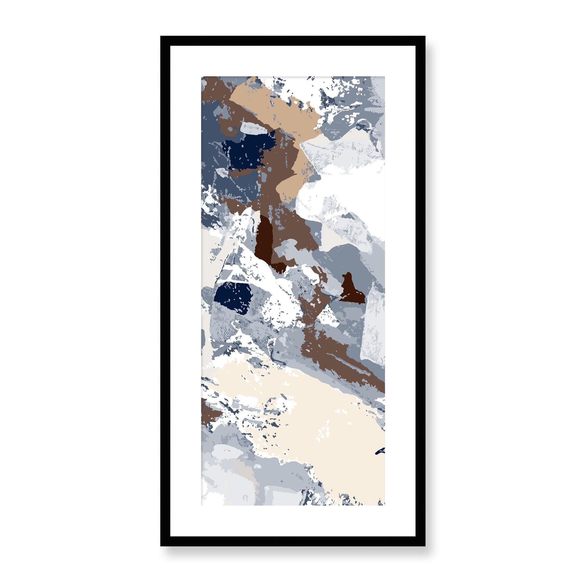 Framed Graphic Art Print, White Mat - 16x33 inches | FP-1162-7690, Prints, Graphic art, Black Frame, 41 x 81 cm ,16 x 32 inches