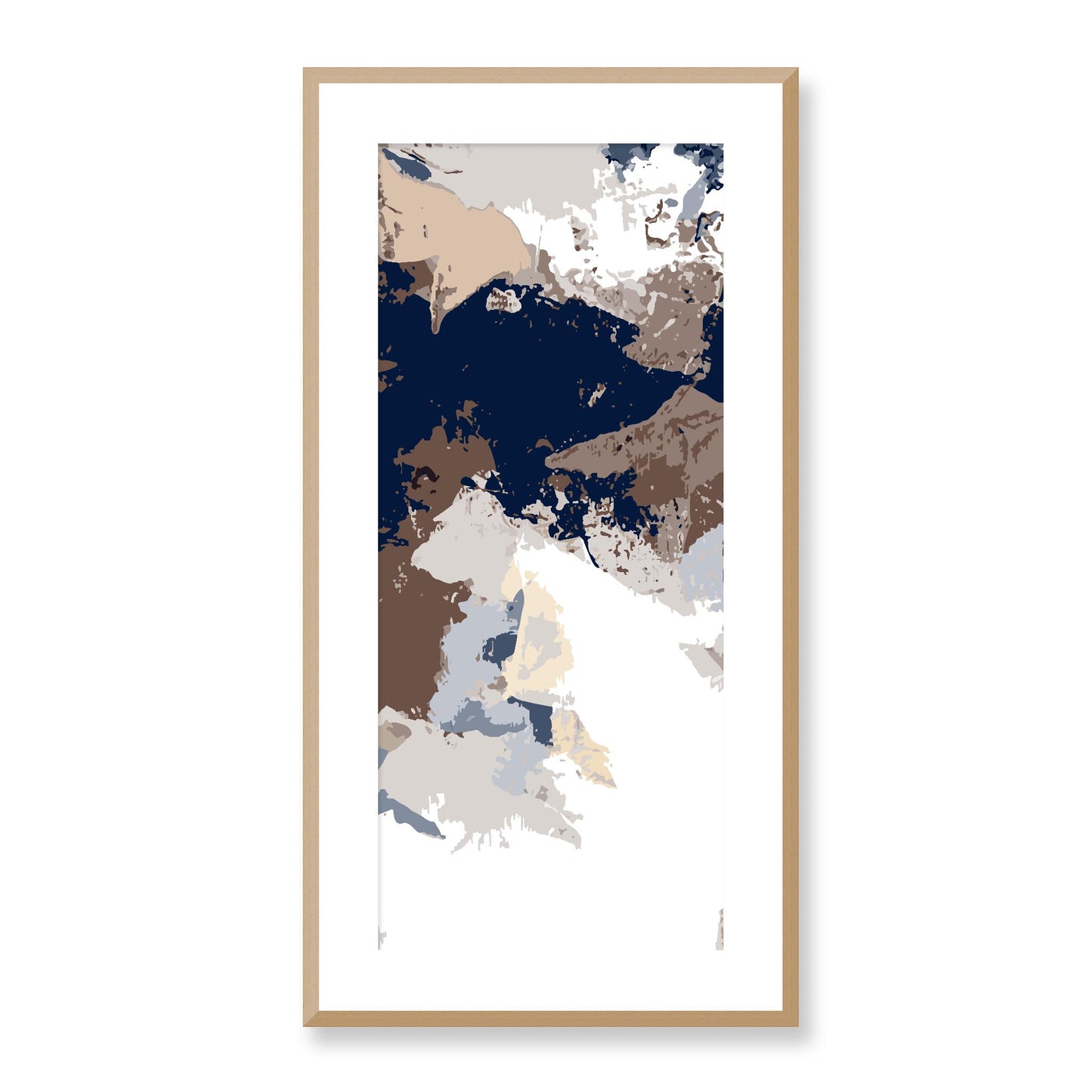 Framed Graphic Art Print, White Mat - 16x33 inches | FP-1161-7692, Prints, Graphic art, Natural Frame, 41 x 81 cm ,16 x 32 inches