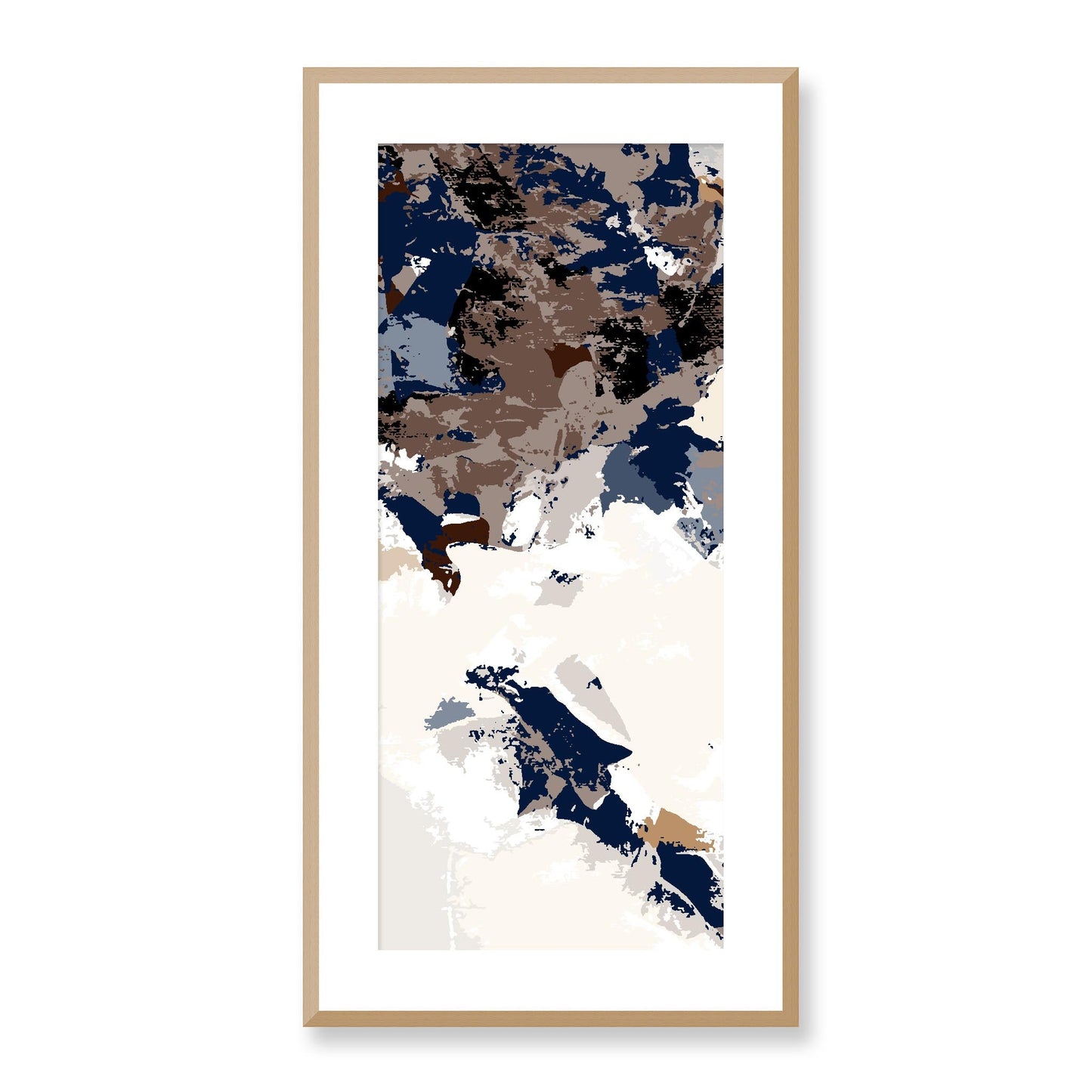 Framed Graphic Art Print, White Mat - 16x33 inches | FP-1162-7693, Prints, Graphic art, Natural Frame, 41 x 81 cm ,16 x 32 inches