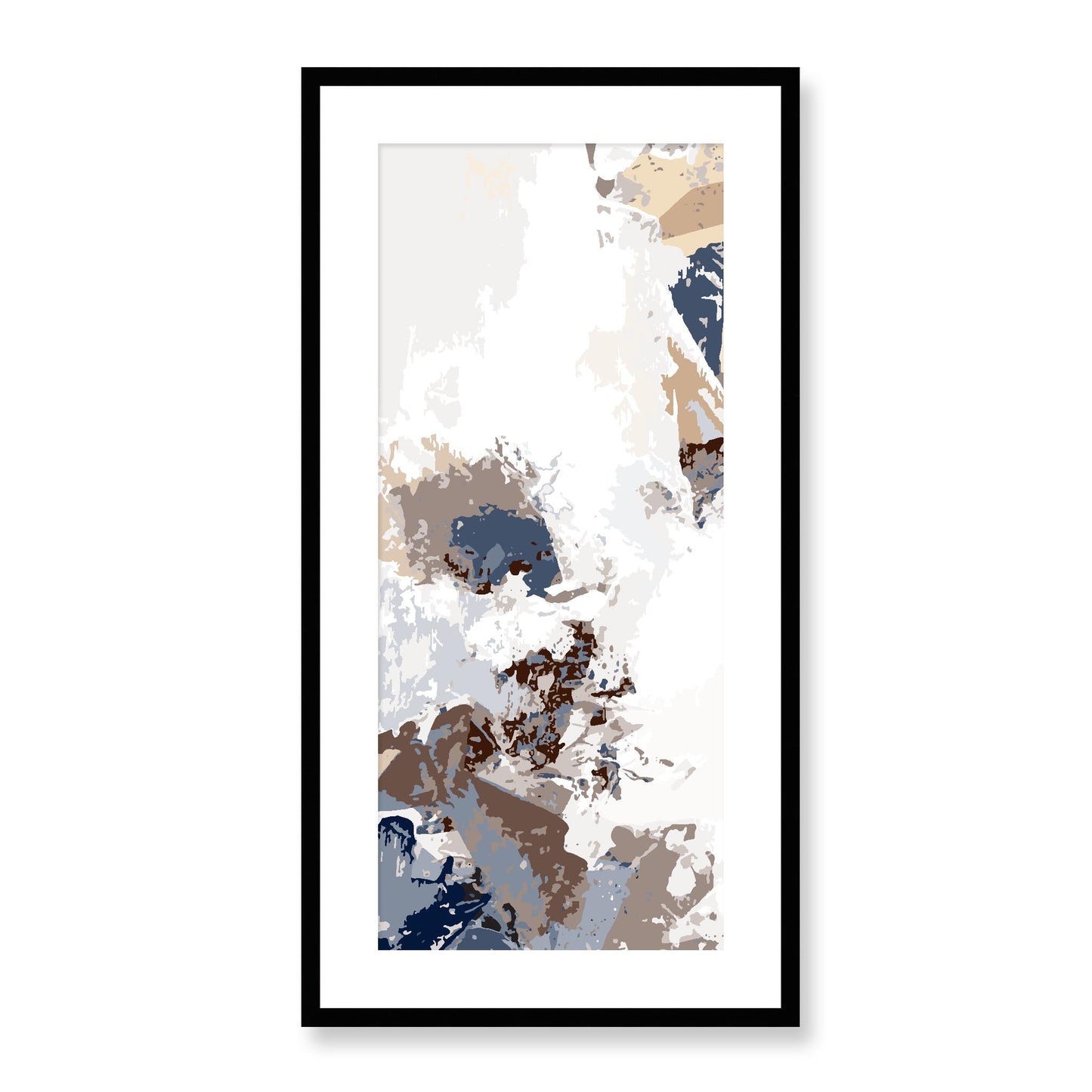 Framed Graphic Art Print, White Mat - 16x33 inches | FP-1162-7694, Prints, Graphic art, Black Frame, 41 x 81 cm ,16 x 32 inches