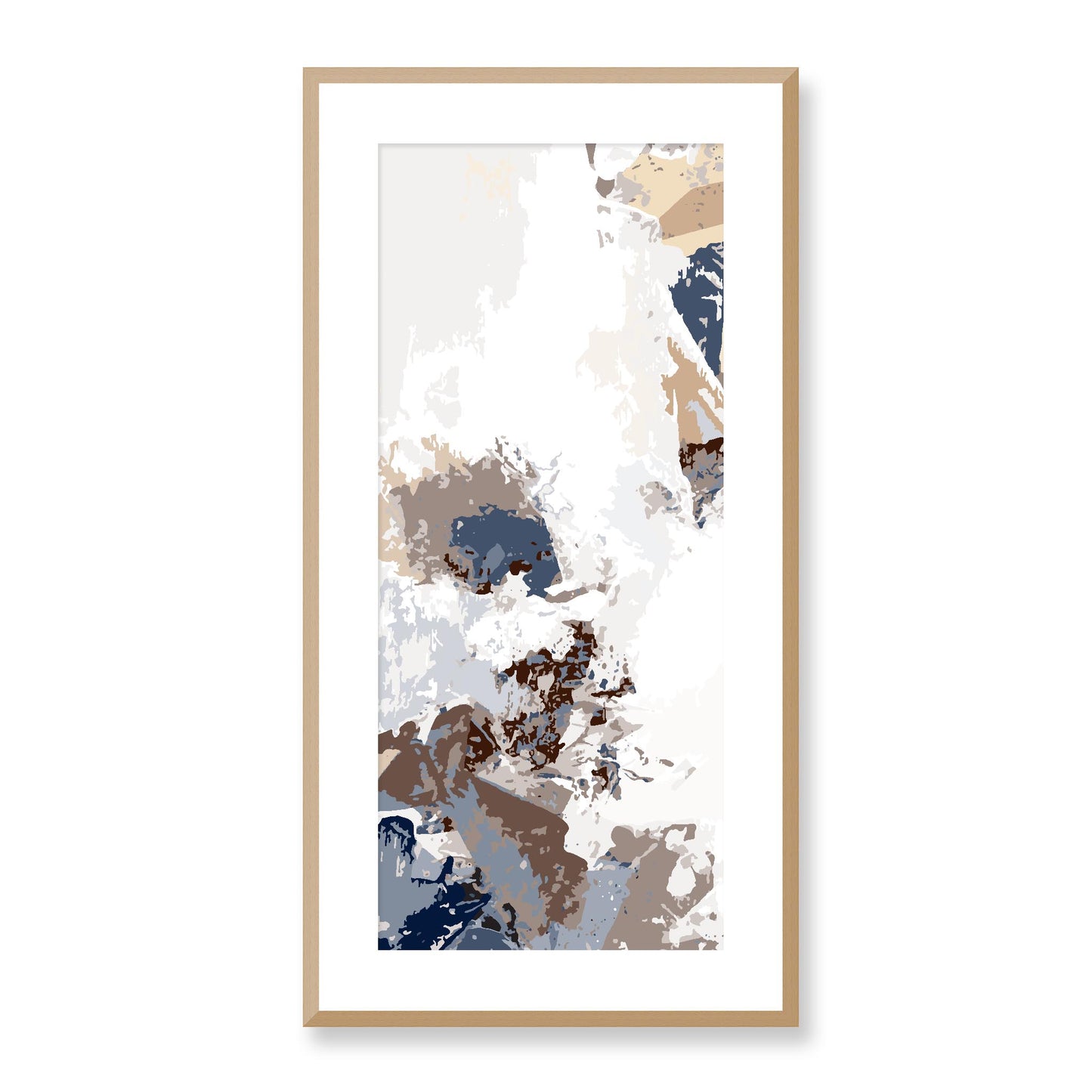 Framed Graphic Art Print, White Mat - 16x33 inches | FP-1161-7694, Prints, Graphic art, Natural Frame, 41 x 81 cm ,16 x 32 inches