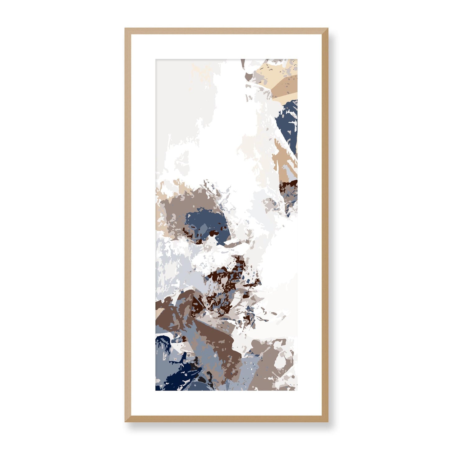 Framed Graphic Art Print, White Mat - 16x33 inches | FP-1162-7694, Prints, Graphic art, Natural Frame, 41 x 81 cm ,16 x 32 inches