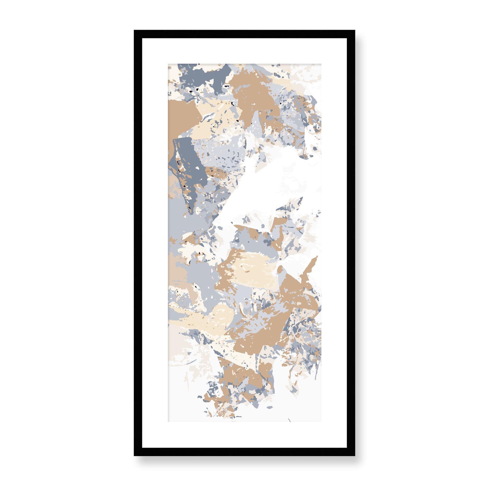 Framed Graphic Art Print, White Mat - 16x33 inches | FP-1163-7695, Prints, Graphic art, Black Frame, 41 x 81 cm ,16 x 32 inches