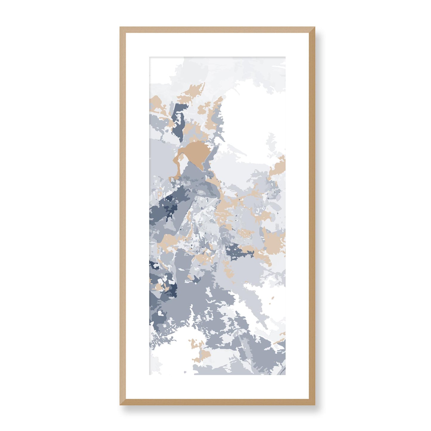 Framed Graphic Art Print, White Mat - 16x33 inches | FP-1163-7698, Prints, Graphic art, Natural Frame, 41 x 81 cm ,16 x 32 inches