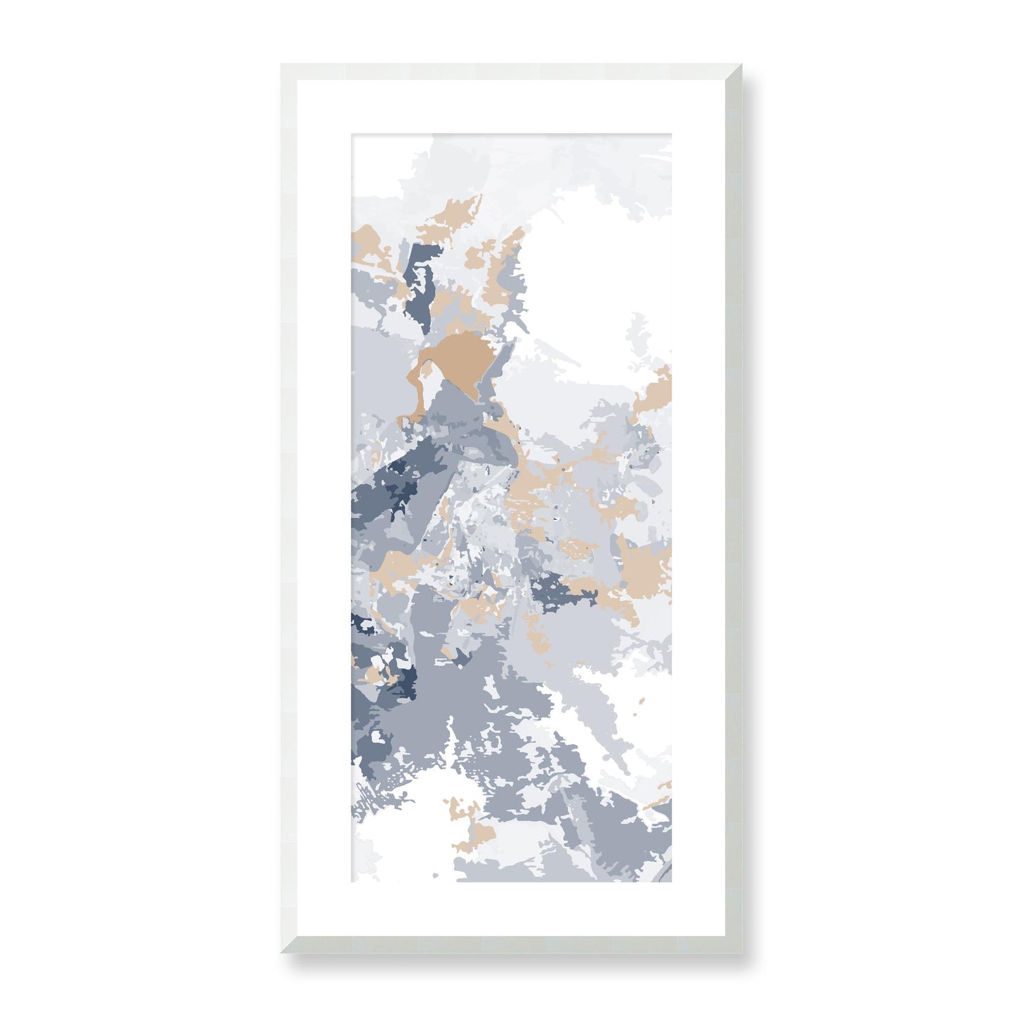 Framed Graphic Art Print, White Mat - 16x33 inches | FP-1163-7698, Prints, Graphic art, White Frame, 41 x 81 cm ,16 x 32 inches
