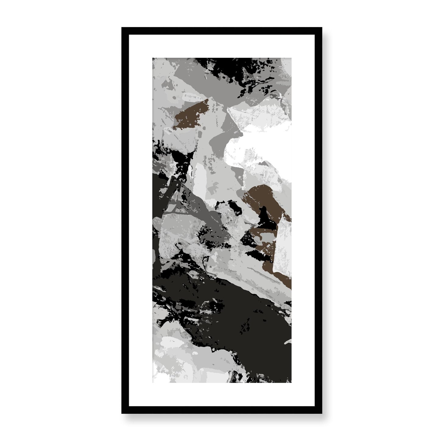 Framed Graphic Art Print, White Mat - 16x33 inches | FP-1012-7690, Prints, Graphic art, Black Frame, 41 x 81 cm ,16 x 32 inches