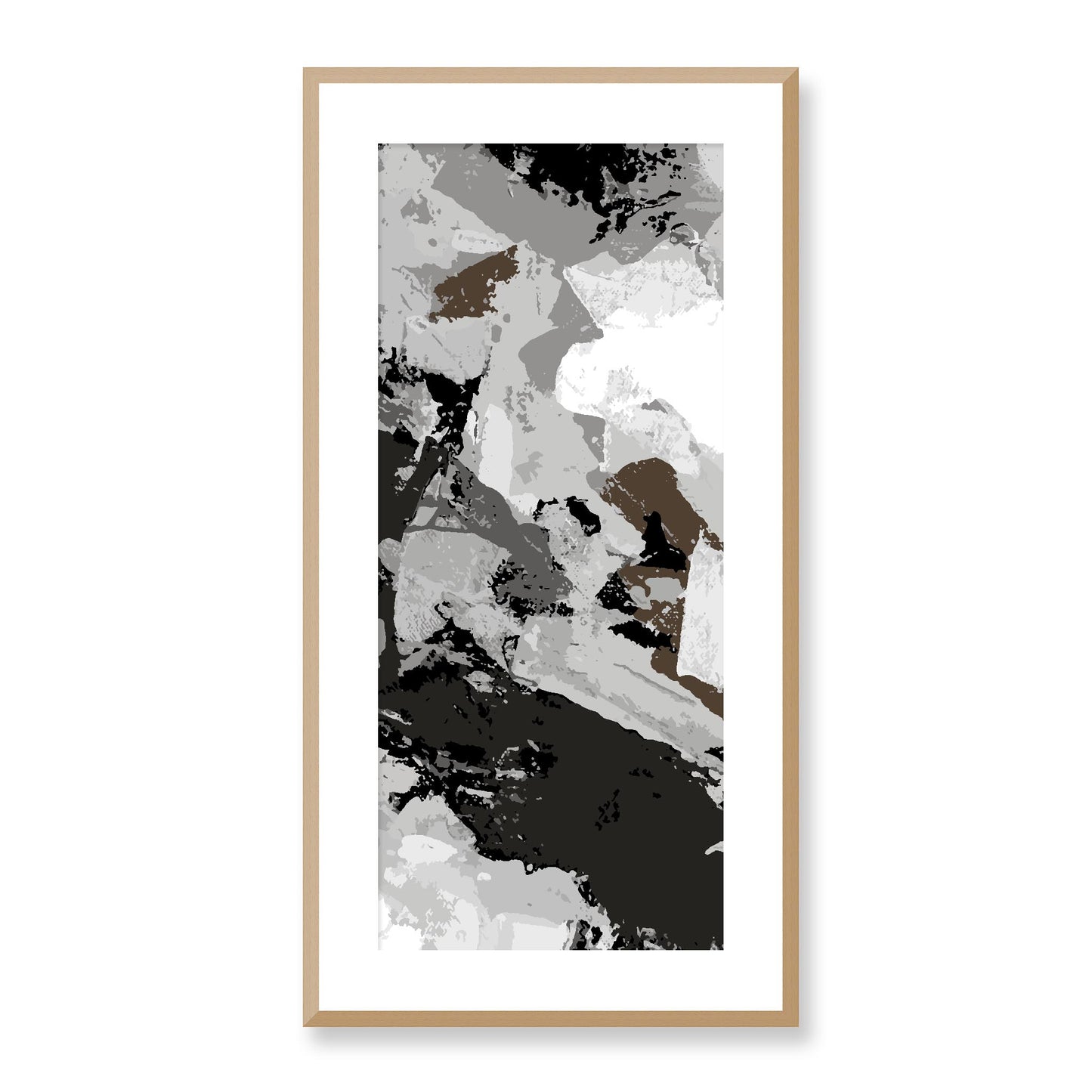 Framed Graphic Art Print, White Mat - 16x33 inches | FP-1012-7690, Prints, Graphic art, Natural Frame, 41 x 81 cm ,16 x 32 inches