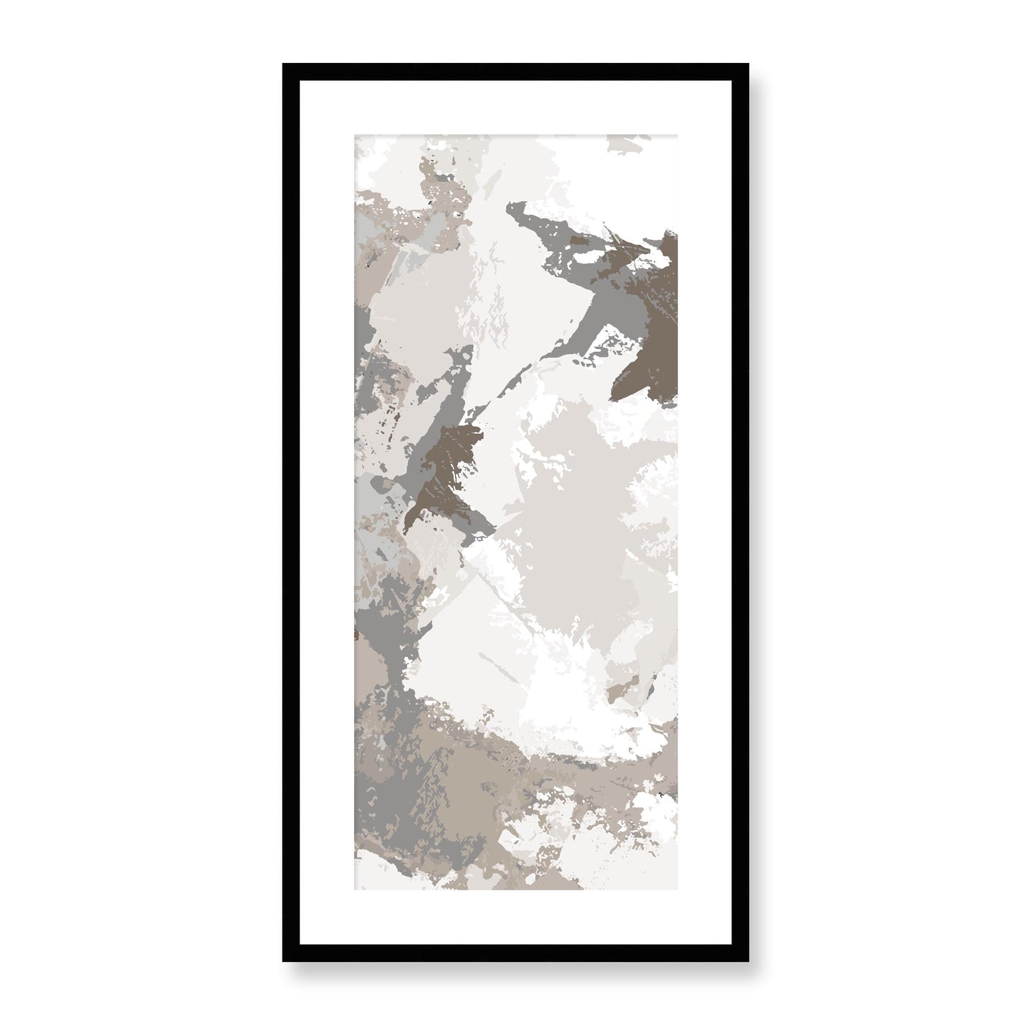 Framed Graphic Art Print, White Mat - 16x33 inches | FP-1171-7691, Prints, Graphic art, Black Frame, 41 x 81 cm ,16 x 32 inches