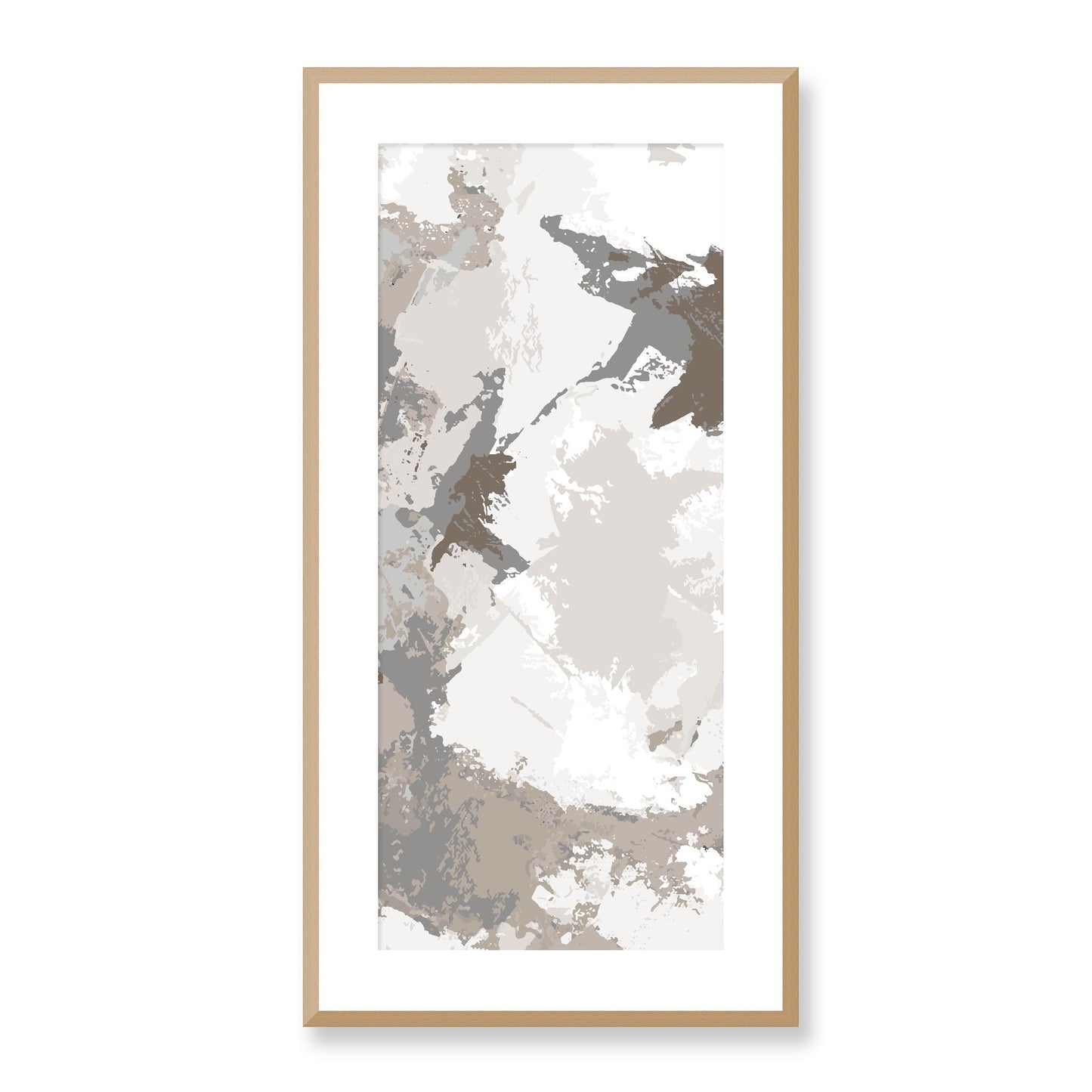 Framed Graphic Art Print, White Mat - 16x33 inches | FP-1171-7691, Prints, Graphic art, Natural Frame, 41 x 81 cm ,16 x 32 inches