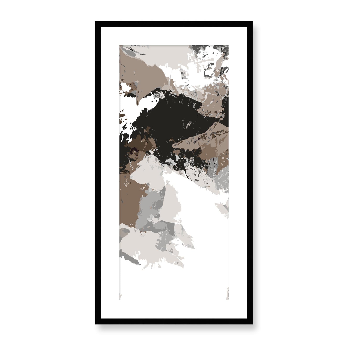 Framed Graphic Art Print, White Mat - 16x33 inches | FP-1171-7692, Prints, Graphic art, Black Frame, 41 x 81 cm ,16 x 32 inches