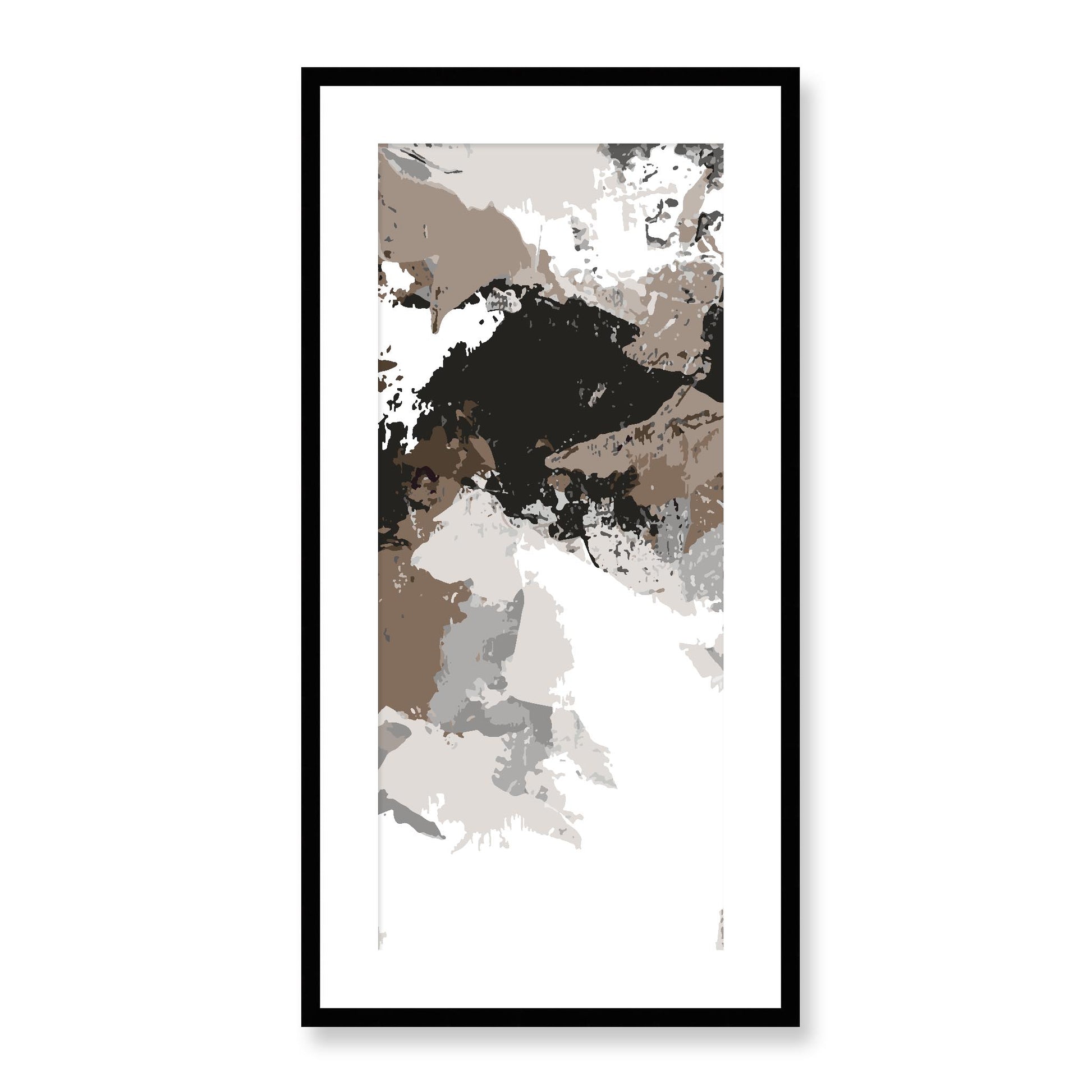 Framed Graphic Art Print, White Mat - 16x33 inches | FP-1171-7692, Prints, Graphic art, Black Frame, 41 x 81 cm ,16 x 32 inches