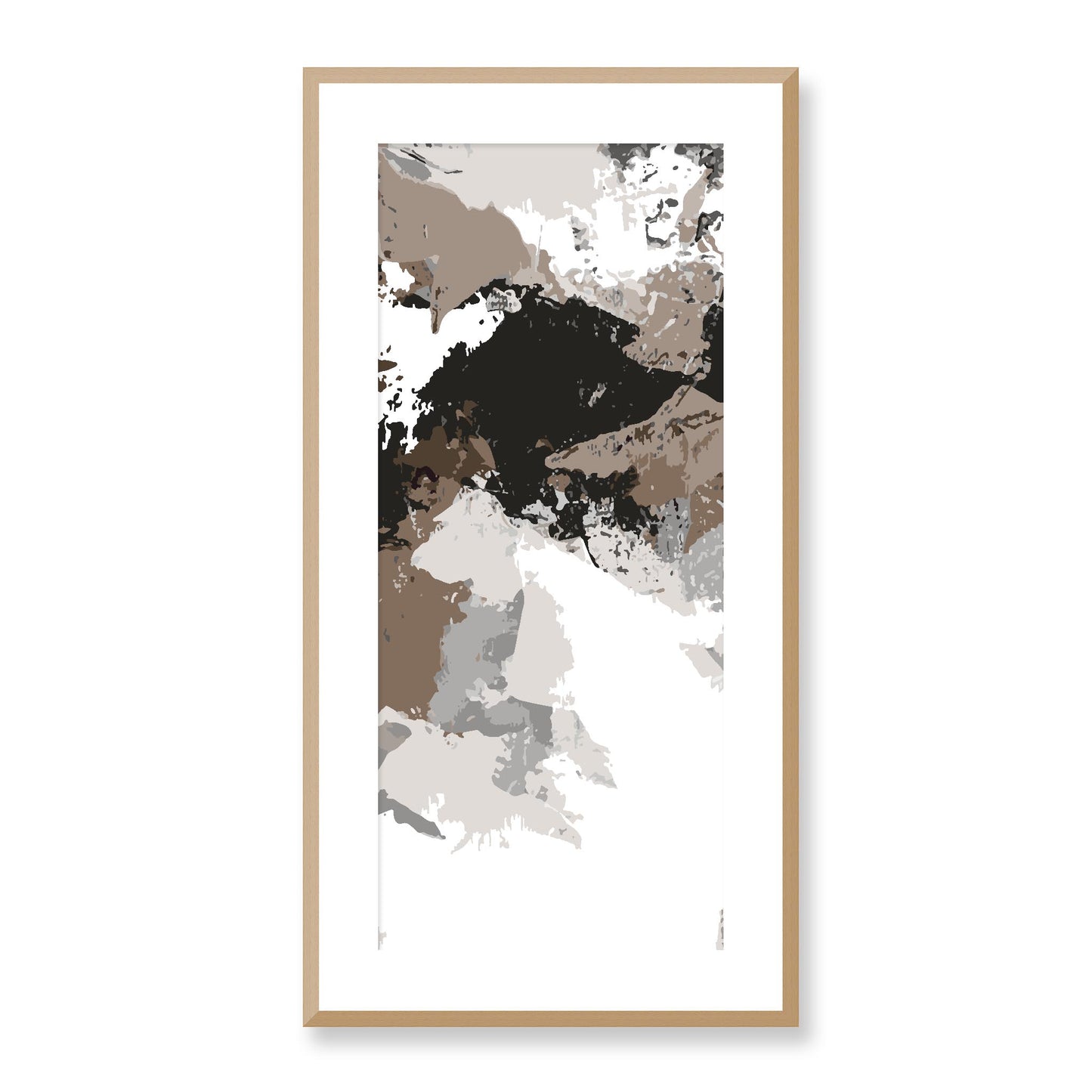 Framed Graphic Art Print, White Mat - 16x33 inches | FP-1171-7692, Prints, Graphic art, Natural Frame, 41 x 81 cm ,16 x 32 inches
