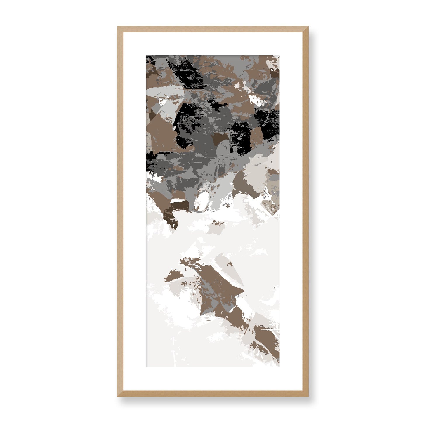 Framed Graphic Art Print, White Mat - 16x33 inches | FP-1171-7693, Prints, Graphic art, Natural Frame, 41 x 81 cm ,16 x 32 inches
