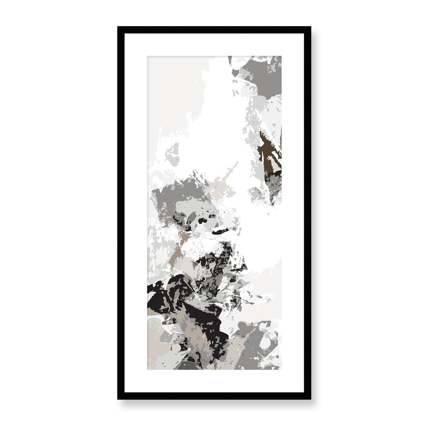 Framed Graphic Art Print, White Mat - 16x33 inches | FP-1171-7694, Prints, Graphic art, Black Frame, 41 x 81 cm ,16 x 32 inches
