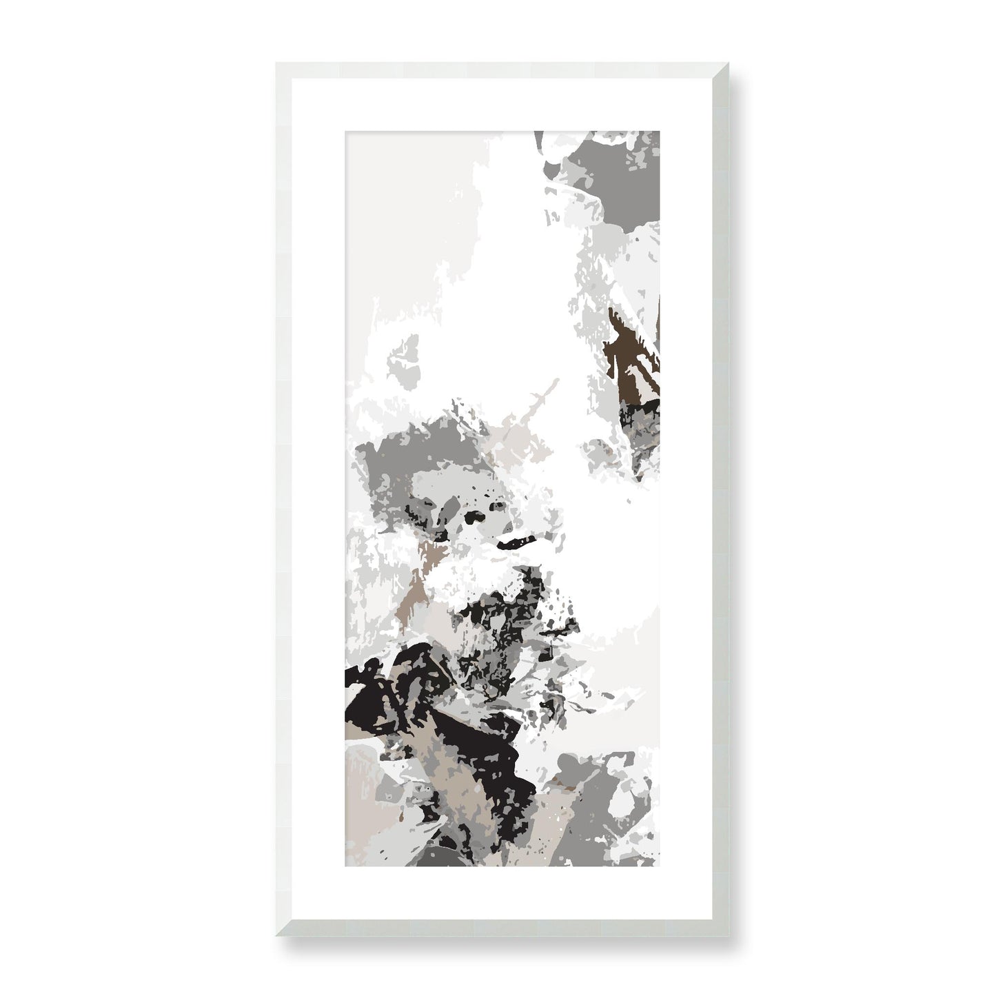 Framed Graphic Art Print, White Mat - 16x33 inches | FP-1171-7694, Prints, Graphic art, White Frame, 41 x 81 cm ,16 x 32 inches