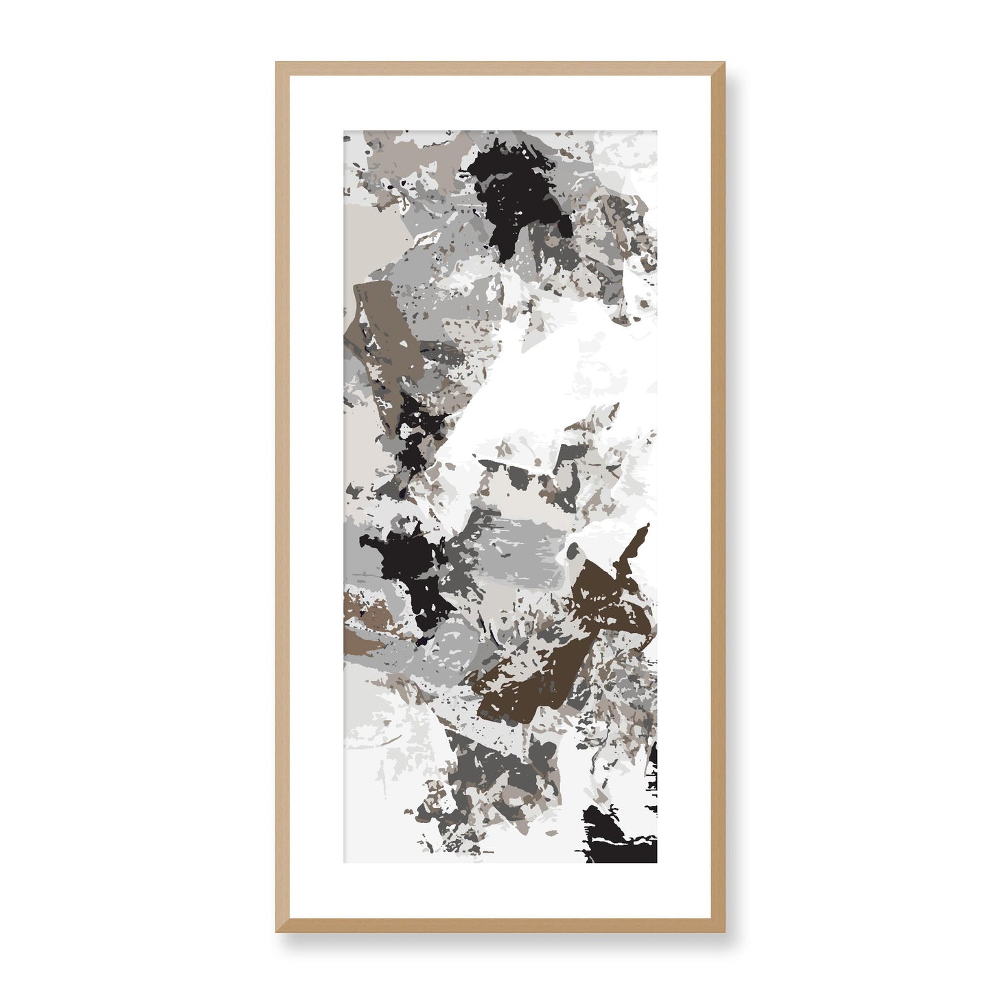 Framed Graphic Art Print, White Mat - 16x33 inches | FP-1171-7695, Prints, Graphic art, Natural Frame, 41 x 81 cm ,16 x 32 inches