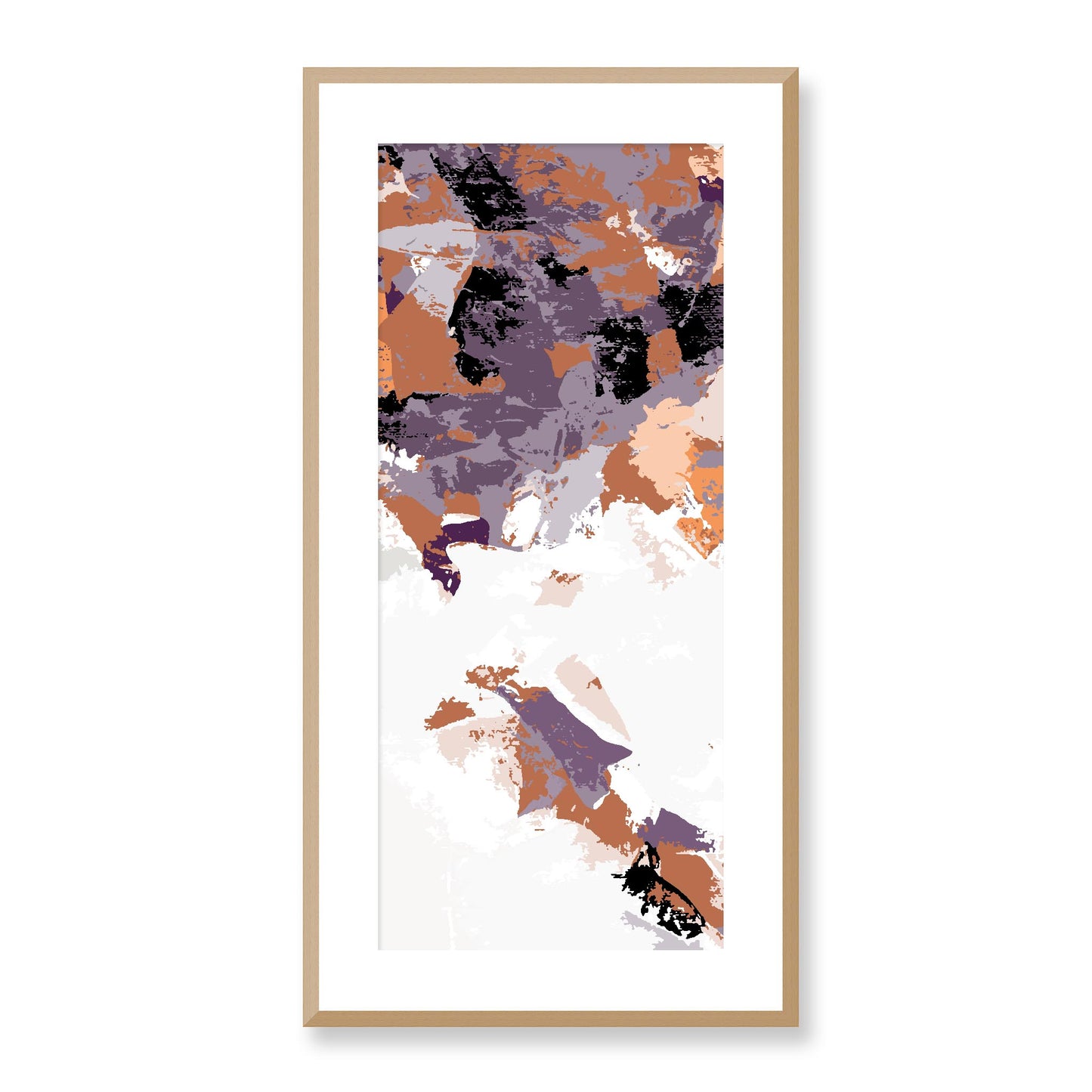 Framed Graphic Art Print, White Mat - 16x33 inches | FP-1181-7693, Prints, Graphic art, Natural Frame, 41 x 81 cm ,16 x 32 inches