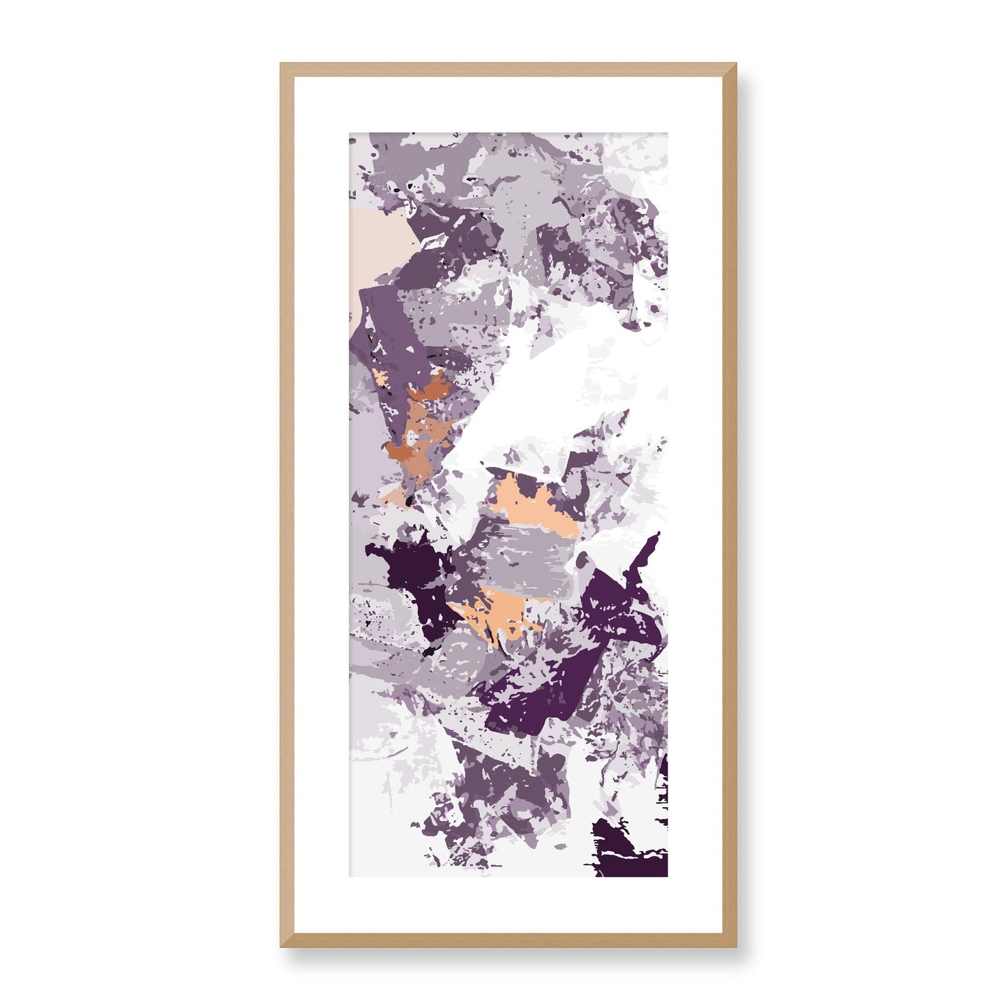 Framed Graphic Art Print, White Mat - 16x33 inches | FP-1181-7695, Prints, Graphic art, Natural Frame, 41 x 81 cm ,16 x 32 inches