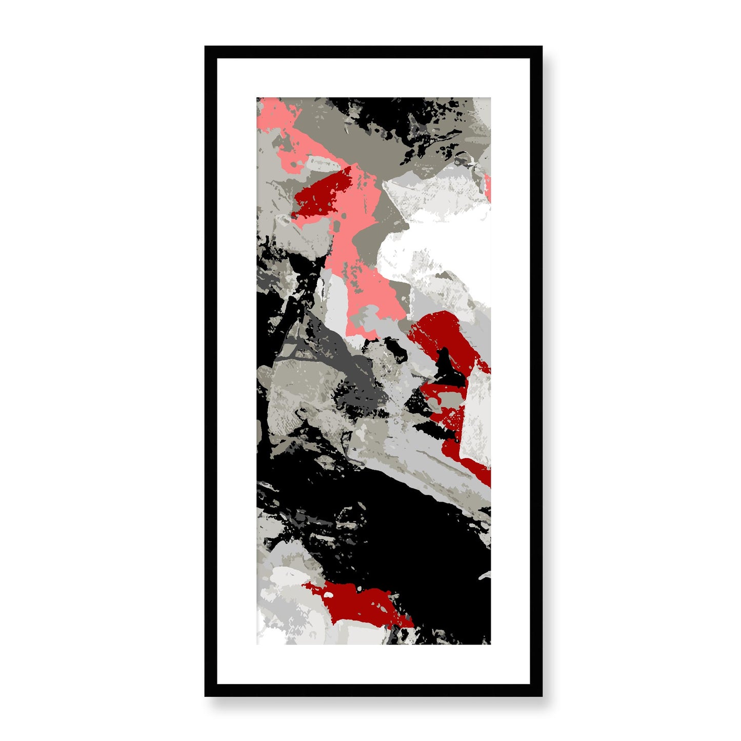 Framed Graphic Art Print, White Mat - 16x33 inches | FP-1192-7690, Prints, Graphic art, Black Frame, 41 x 81 cm ,16 x 32 inches