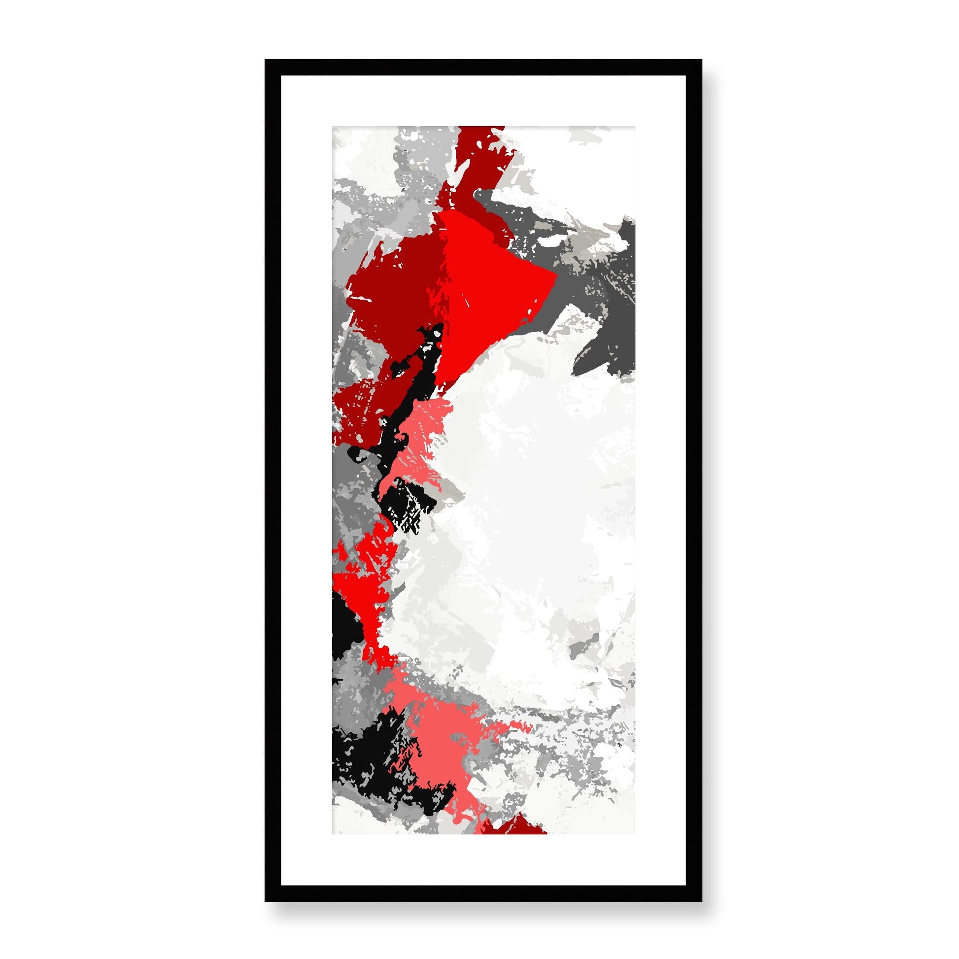 Framed Graphic Art Print, White Mat - 16x33 inches | FP-1192-7691, Prints, Graphic art, Black Frame, 41 x 81 cm ,16 x 32 inches