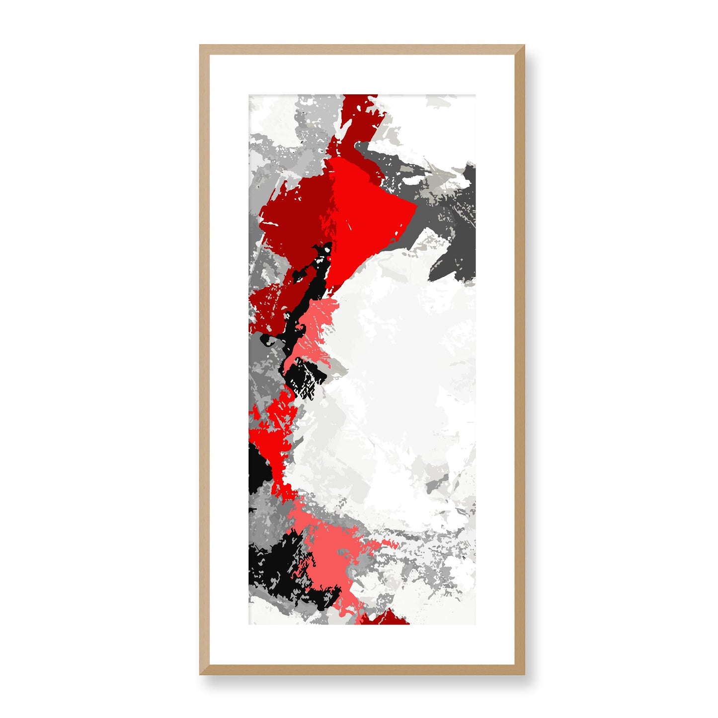 Framed Graphic Art Print, White Mat - 16x33 inches | FP-1191-7691, Prints, Graphic art, Natural Frame, 41 x 81 cm ,16 x 32 inches