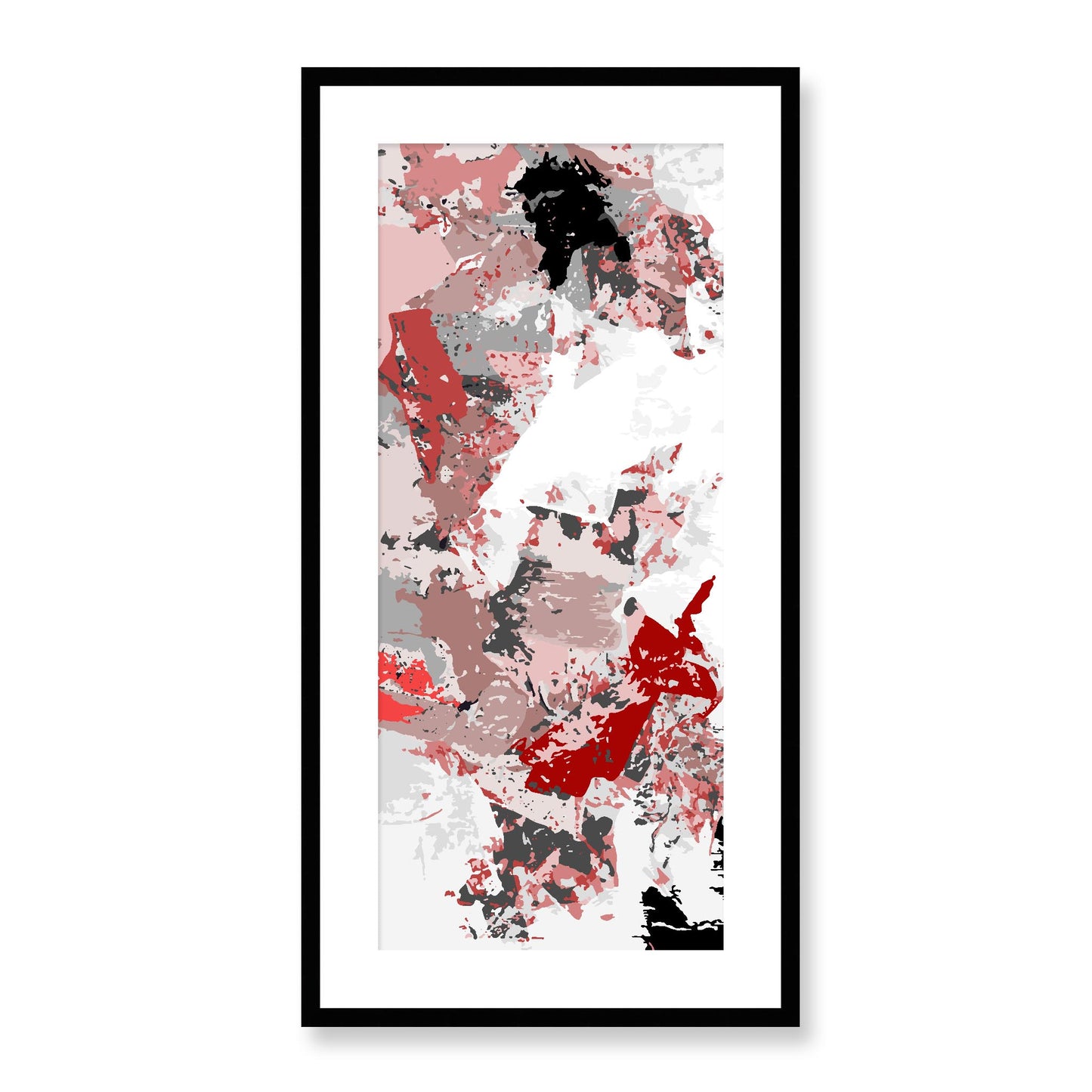 Framed Graphic Art Print, White Mat - 16x33 inches | FP-1191-7695, Prints, Graphic art, Black Frame, 41 x 81 cm ,16 x 32 inches