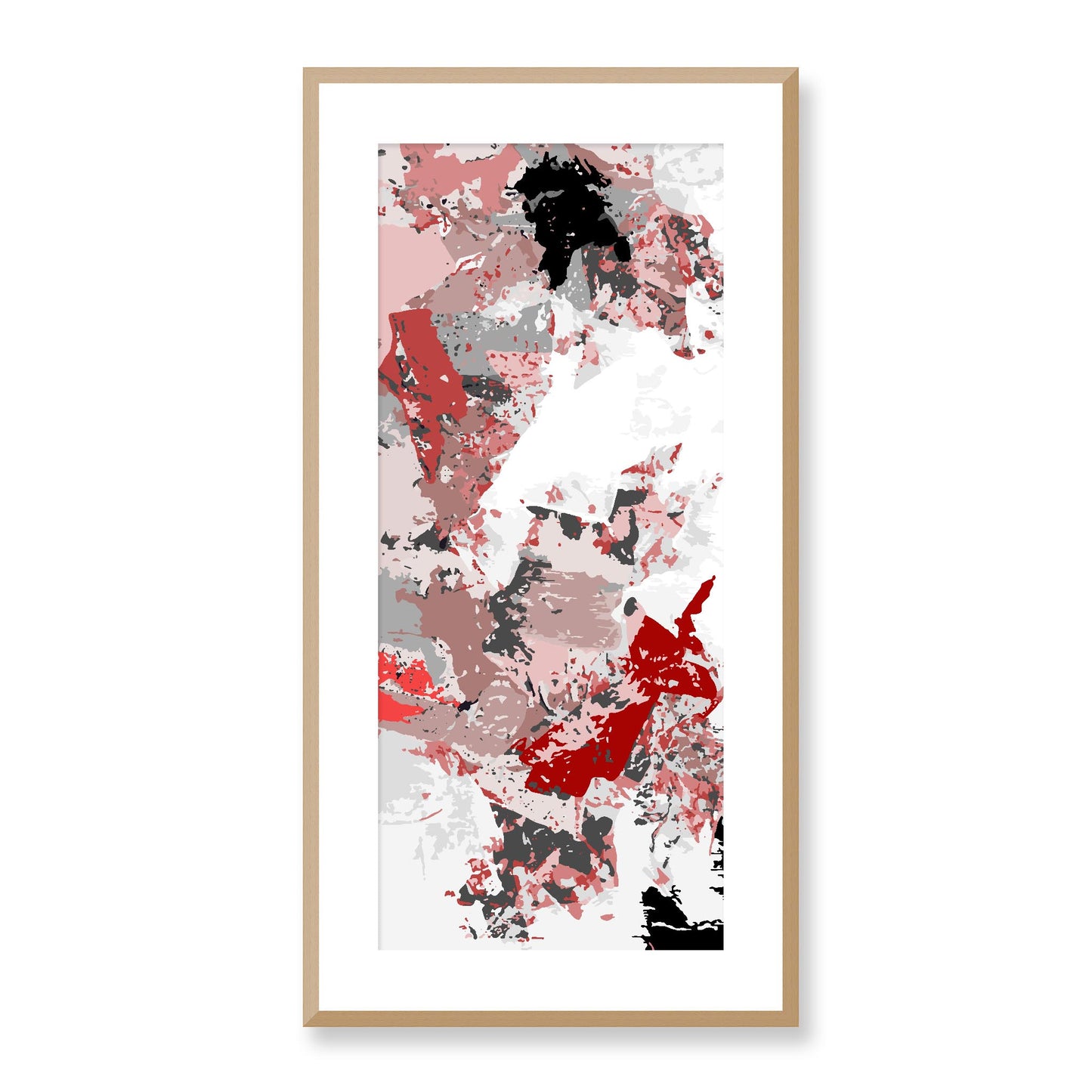 Framed Graphic Art Print, White Mat - 16x33 inches | FP-1191-7695, Prints, Graphic art, Natural Frame, 41 x 81 cm ,16 x 32 inches