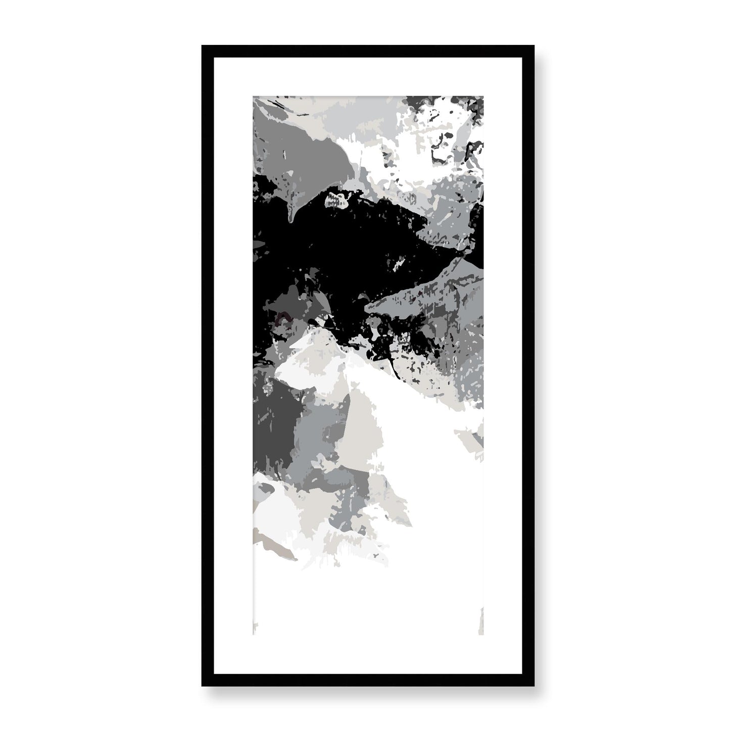 Framed Graphic Art Print, White Mat - 16x33 inches | FP-1201-7692, Prints, Graphic art, Black Frame, 41 x 81 cm ,16 x 32 inches