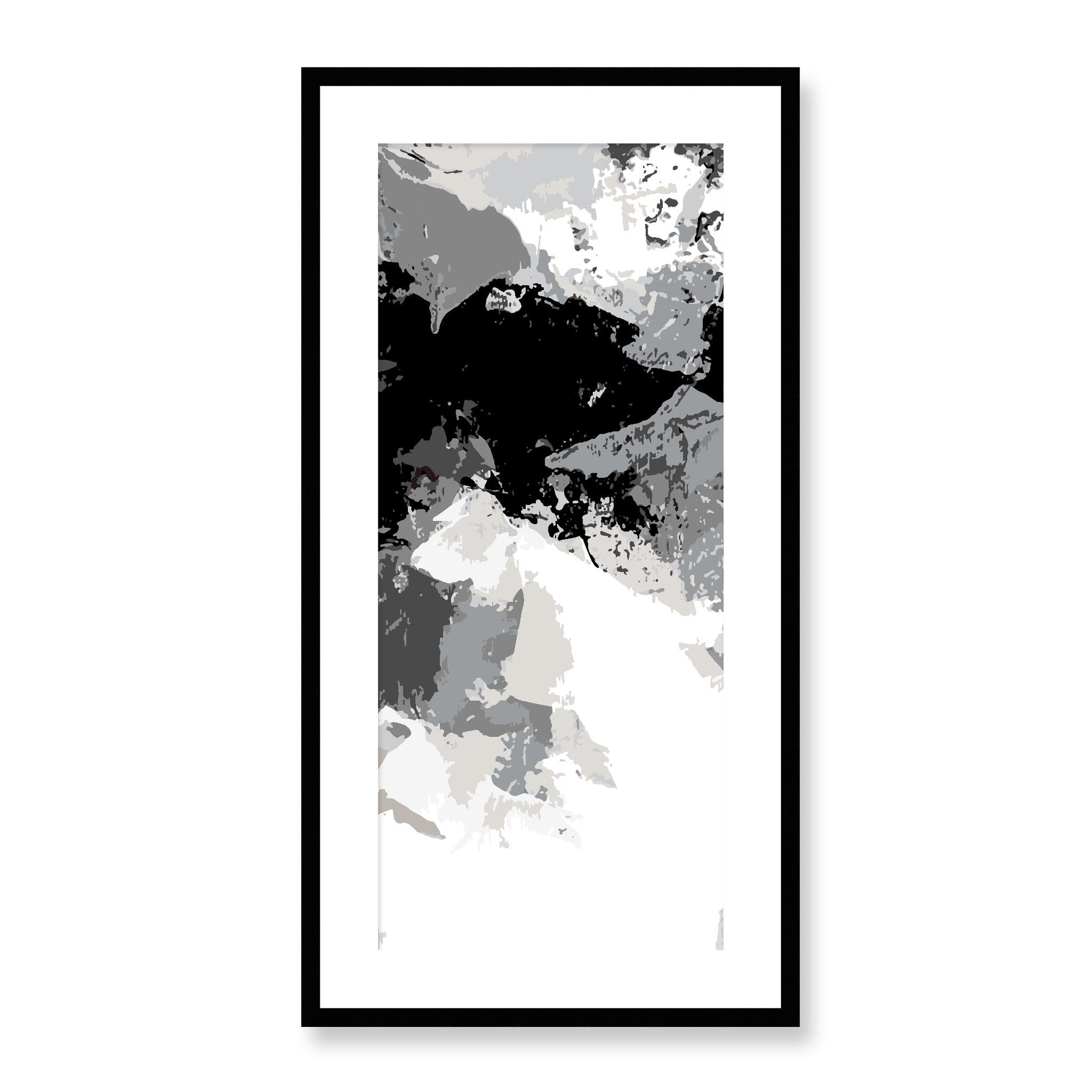 Framed Graphic Art Print, White Mat - 16x33 inches | FP-1201-7692, Prints, Graphic art, Black Frame, 41 x 81 cm ,16 x 32 inches