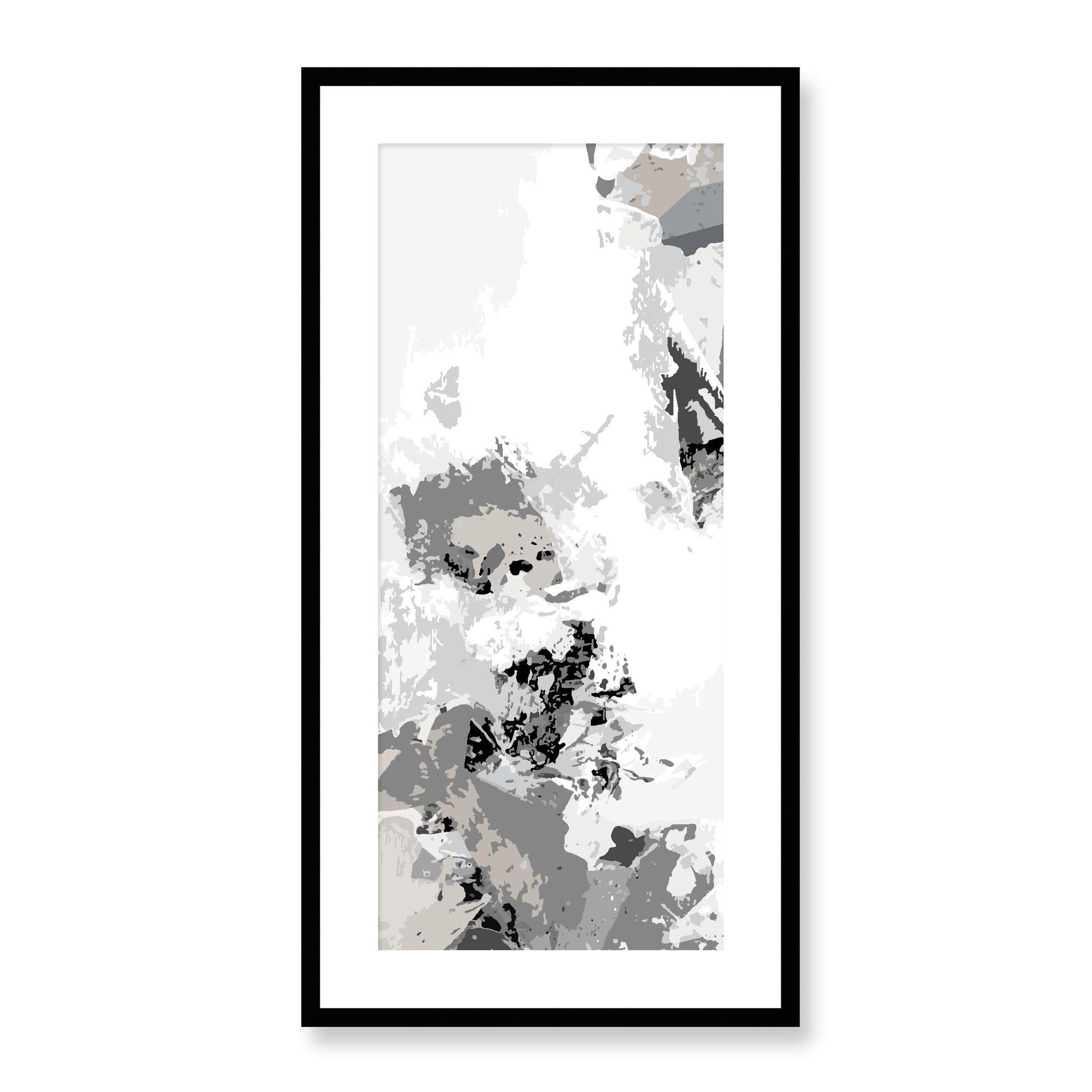 Framed Graphic Art Print, White Mat - 16x33 inches | FP-1201-7694, Prints, Graphic art, Black Frame, 41 x 81 cm ,16 x 32 inches