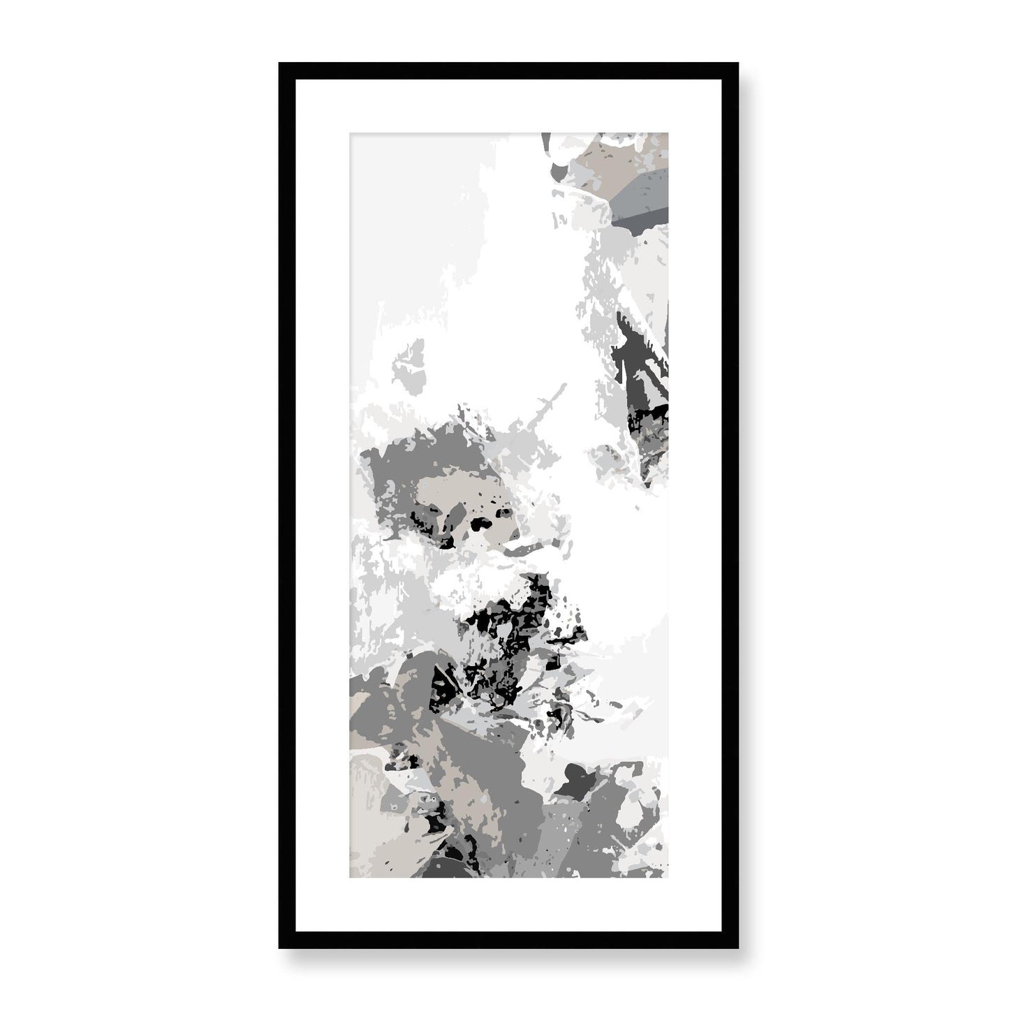 Framed Graphic Art Print, White Mat - 16x33 inches | FP-1203-7694, Prints, Graphic art, Black Frame, 41 x 81 cm ,16 x 32 inches