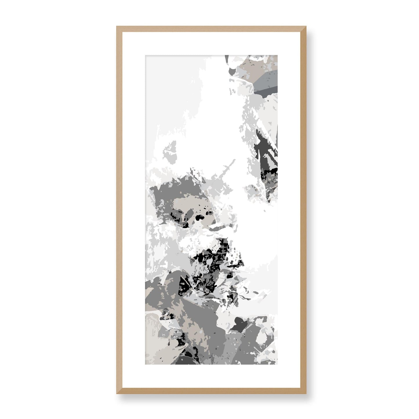 Framed Graphic Art Print, White Mat - 16x33 inches | FP-1203-7694, Prints, Graphic art, Natural Frame, 41 x 81 cm ,16 x 32 inches