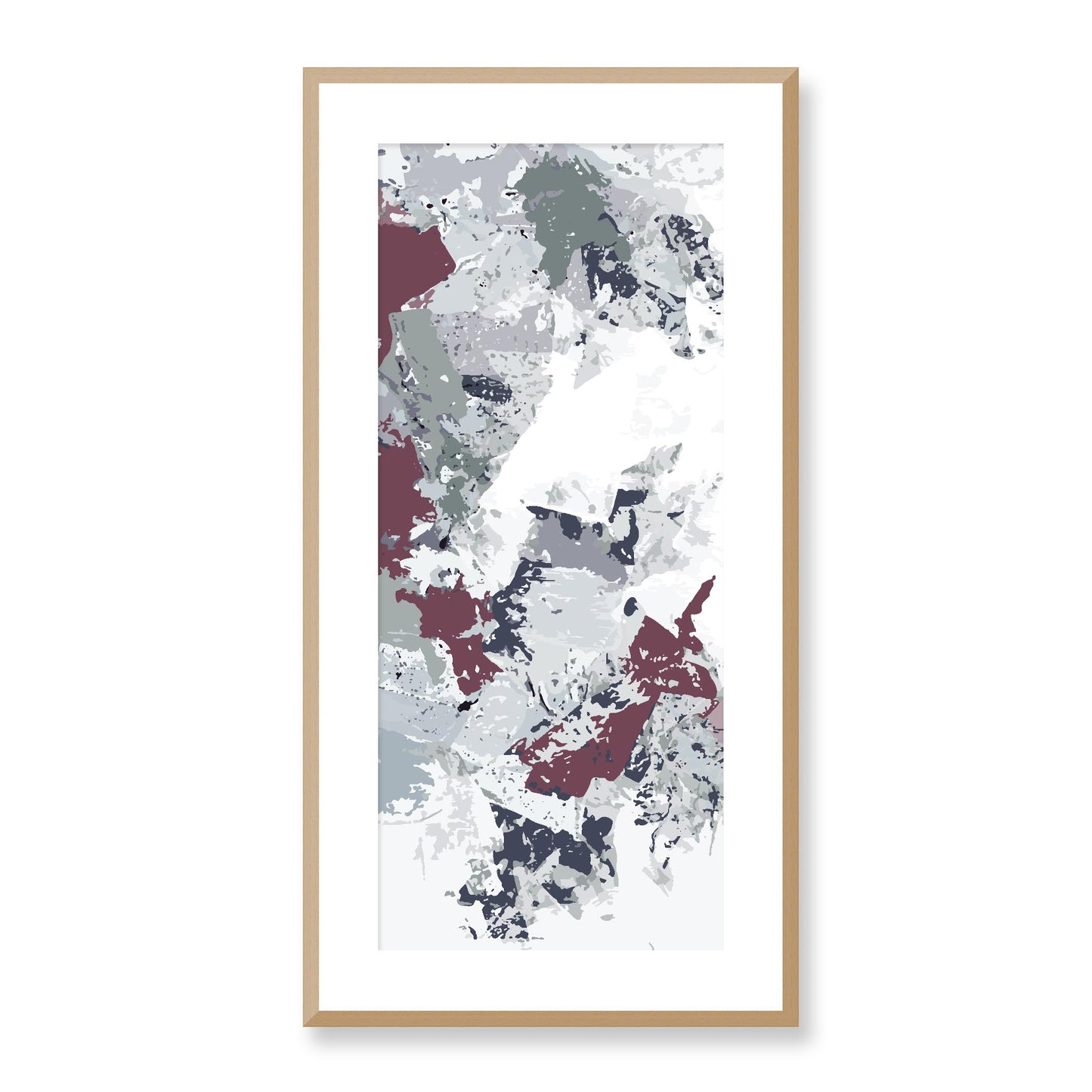 Framed Graphic Art Print, White Mat - 16x33 inches | FP-1210-7695, Prints, Graphic art, Natural Frame, 41 x 81 cm ,16 x 32 inches