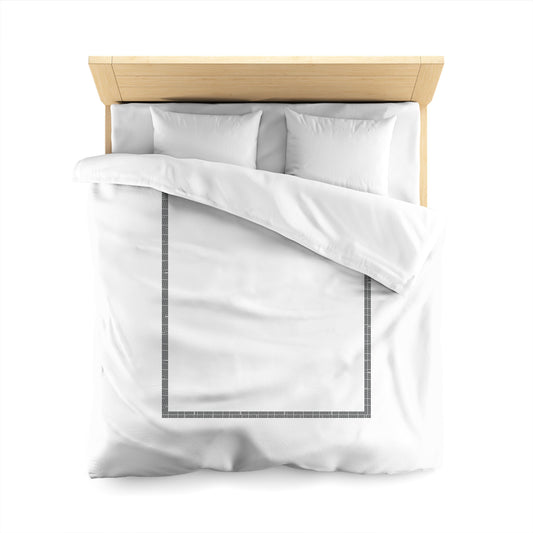Off-White Cotton Sateen Duvet Cover, Black Double Weave Motif Print, Classic Border, CSDU-1010-143, Queen - 229 x 229 cm / 90 x 90 inches