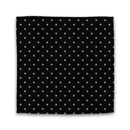 Black Cotton Sateen Duvet Cover, Off-White Hand-painted Swizzle Motif Print | CSDU-1010-172