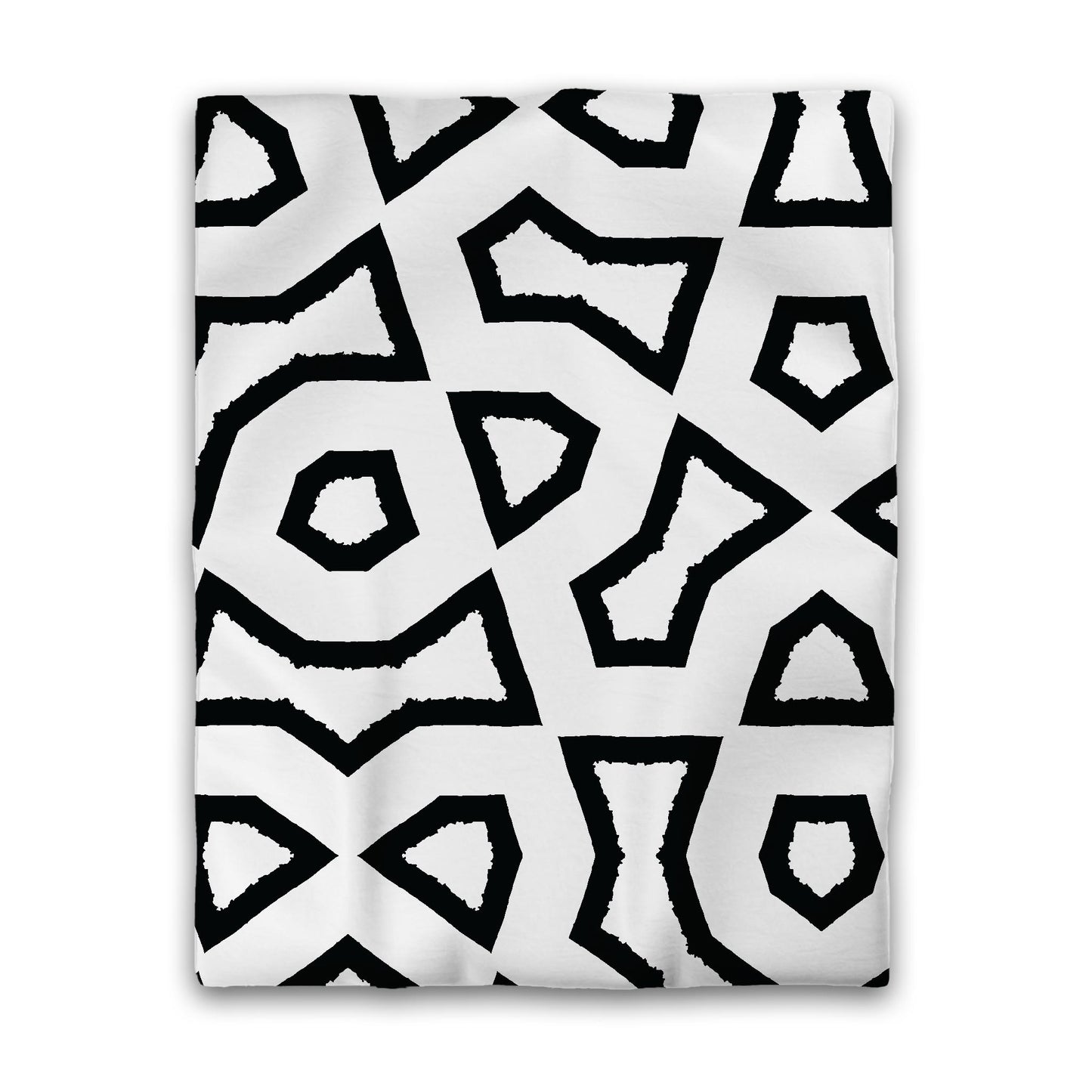 Off-White Cotton Sateen Duvet Cover, Bold Black Graphic, CSDU-1010-391, Twin - 178 x 229 cm / 70 x 90 inches